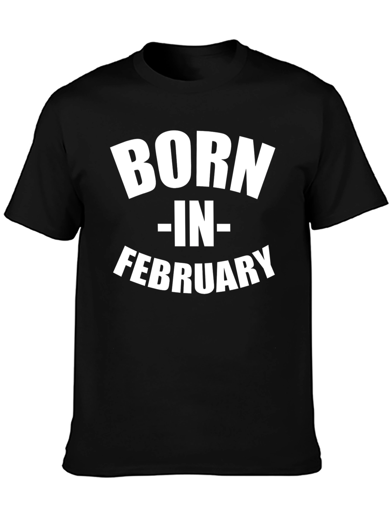 Born in February Black Graphic T-Shirt