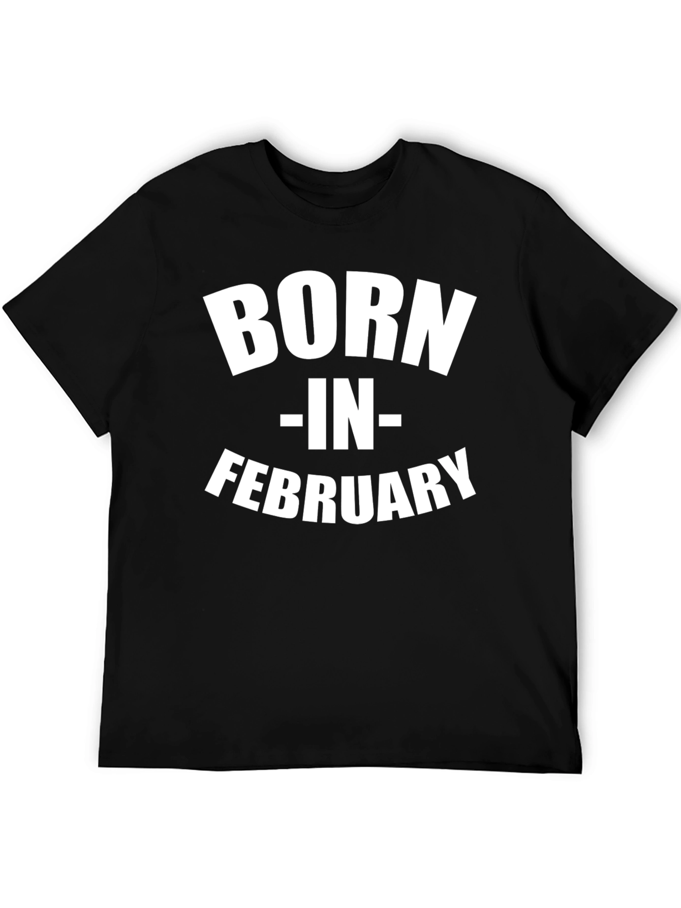Born in February Black Graphic T-Shirt