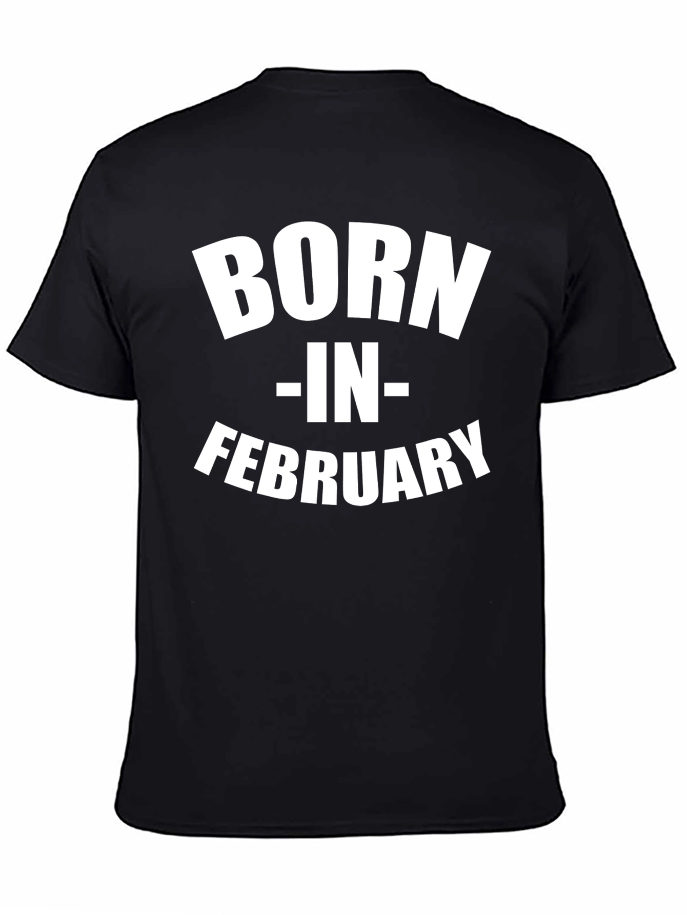 Born in February Black Graphic T-Shirt