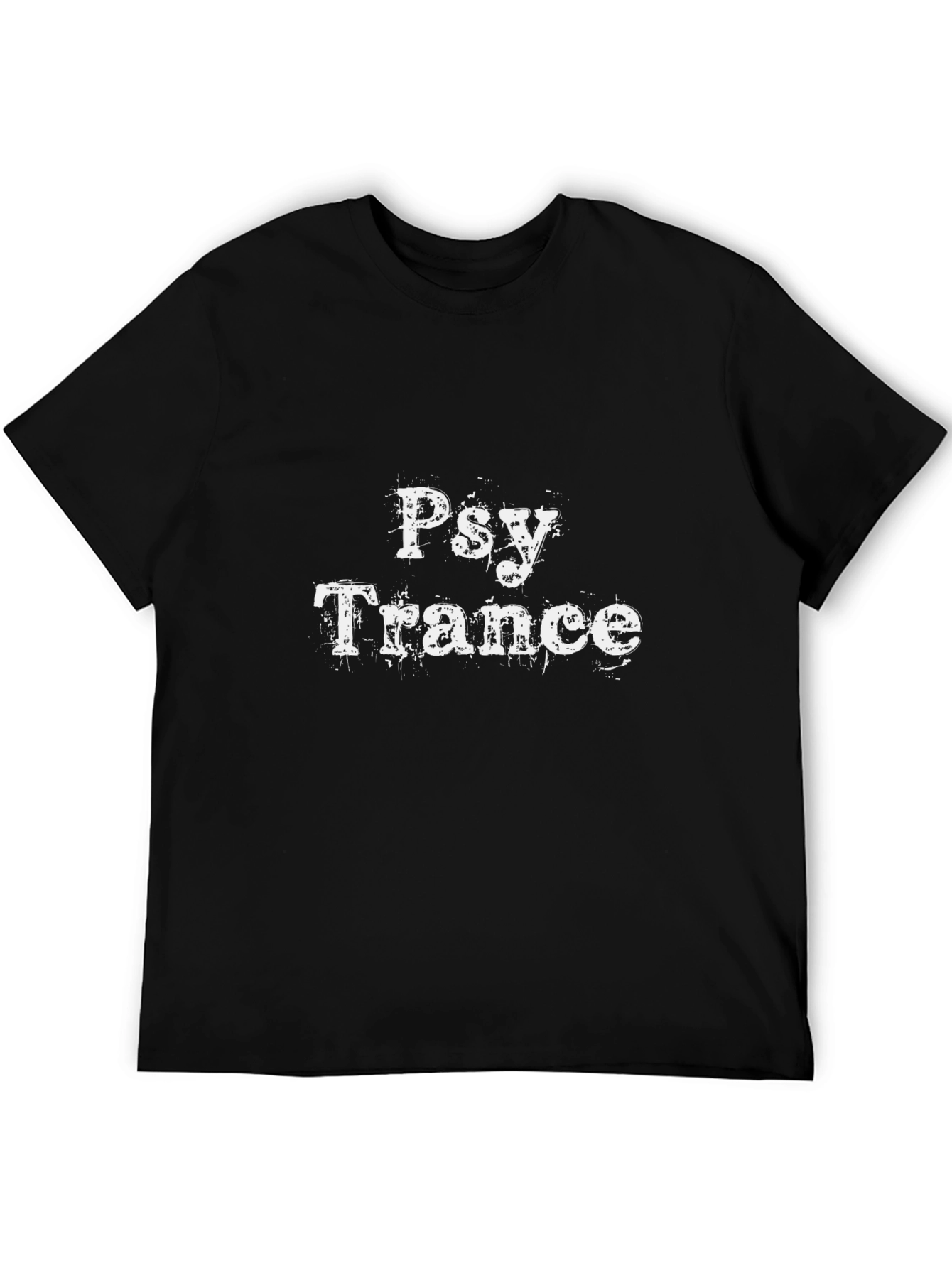 Psy Trance Graphic Tee - Black Cotton Blend