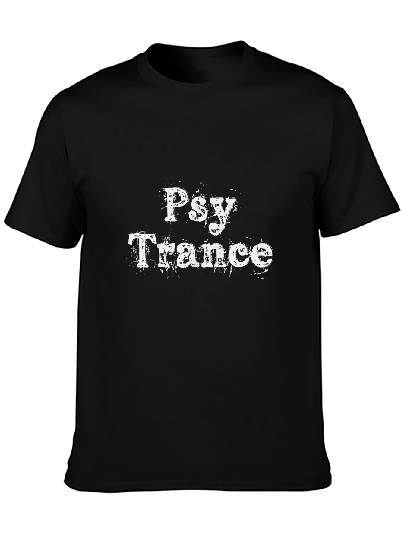 Psy Trance Graphic Tee - Black Cotton Blend