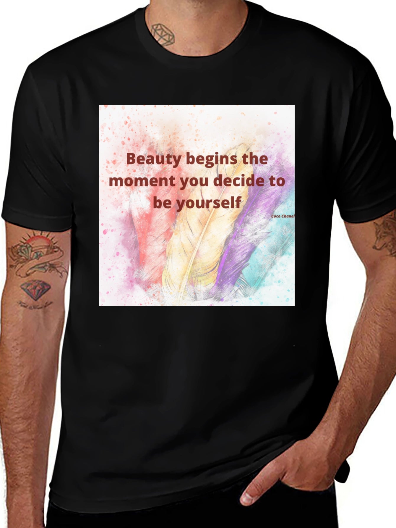 Beauty Begins T-Shirt - Inspirational Quote Tee