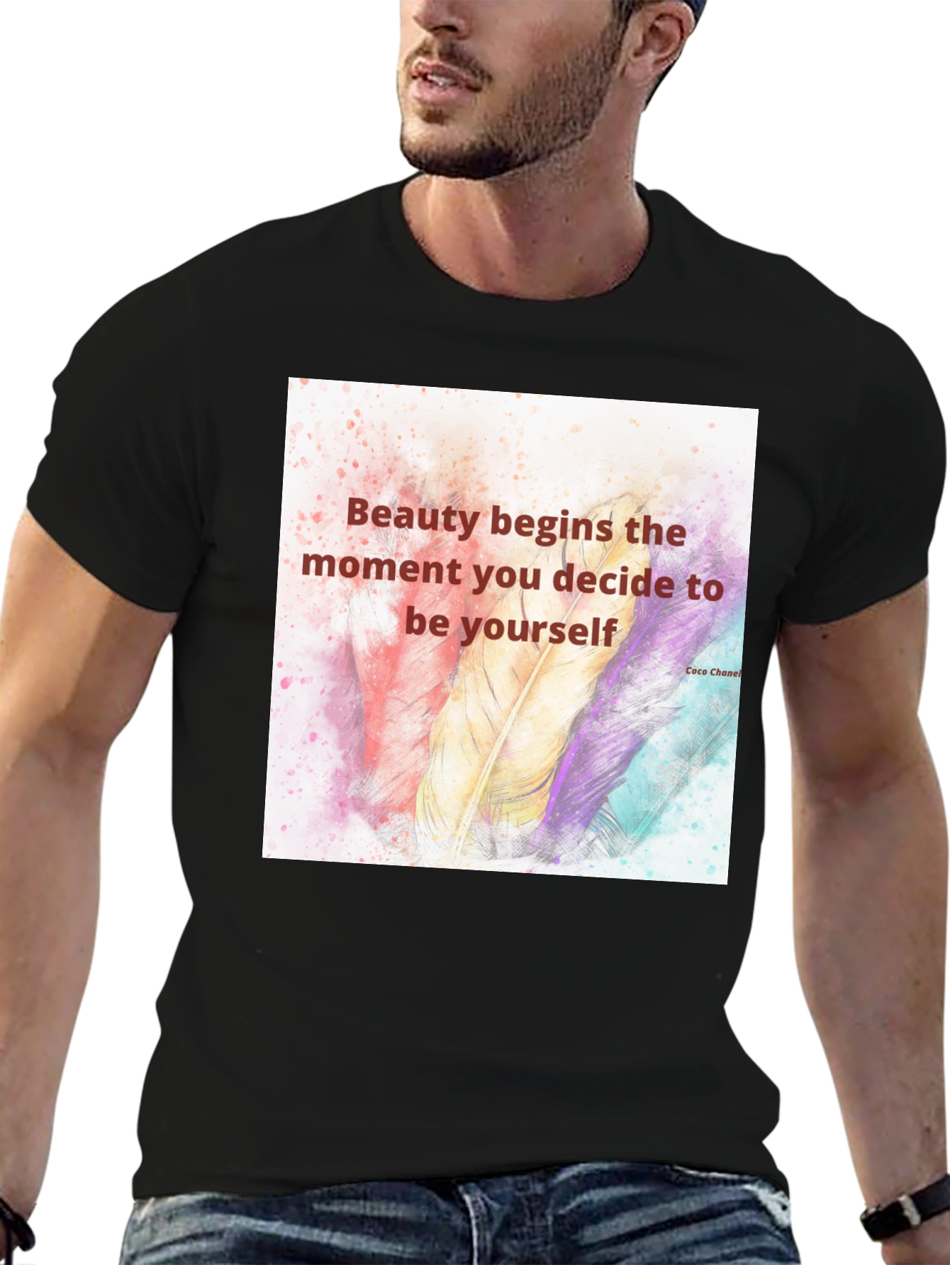 Beauty Begins T-Shirt - Inspirational Quote Tee
