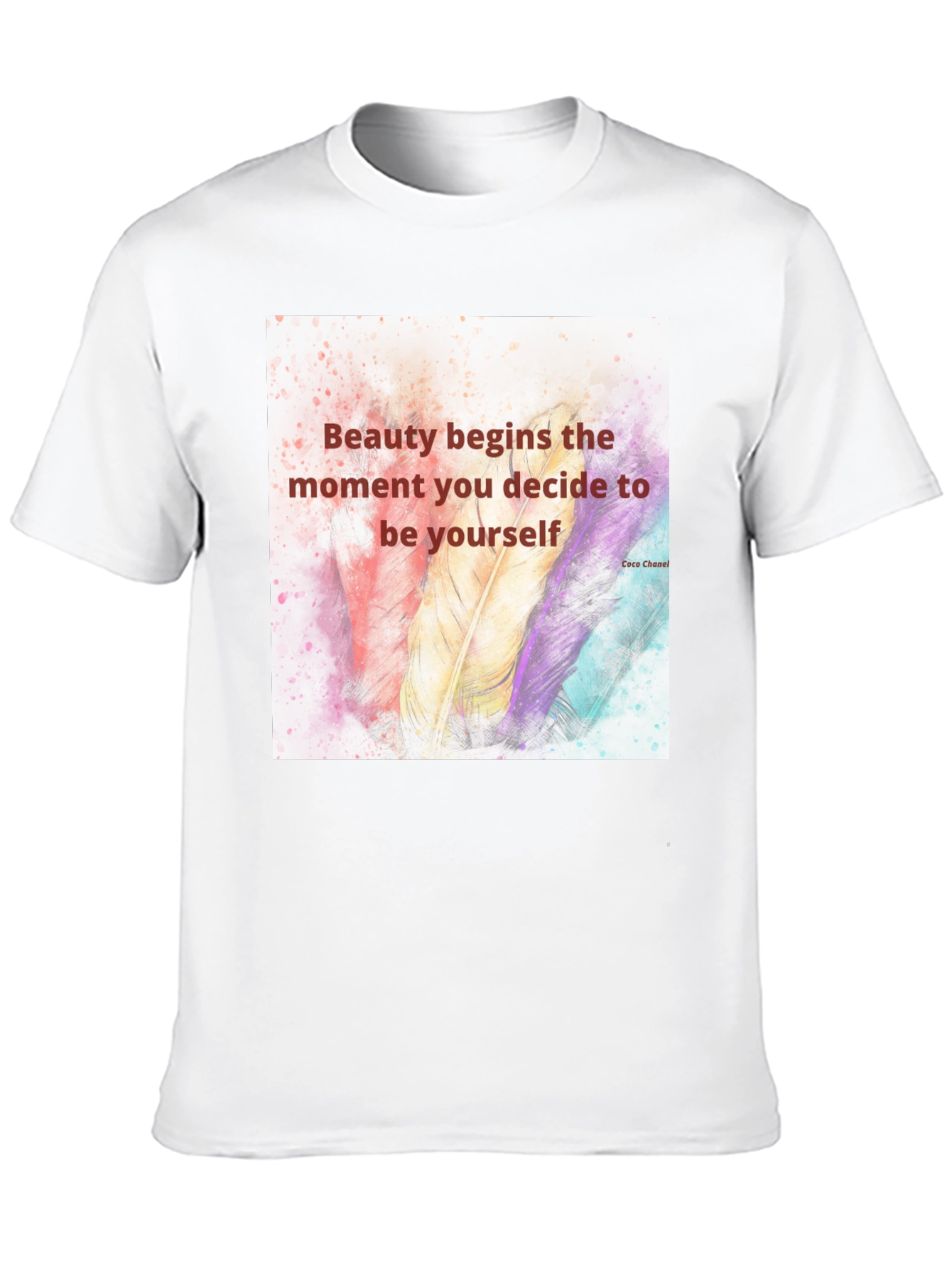 Beauty Begins T-Shirt - Inspirational Quote Tee