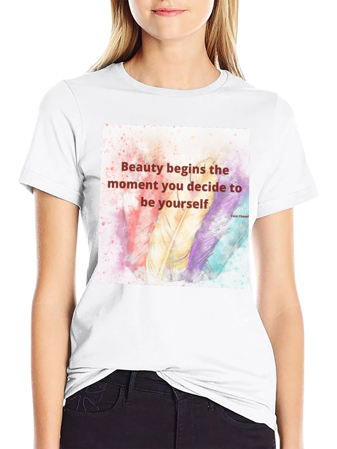 Beauty Begins T-Shirt - Inspirational Quote Tee