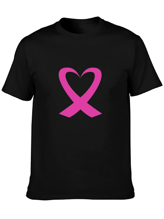Pink Ribbon Heart T-Shirt - Breast Cancer Awareness