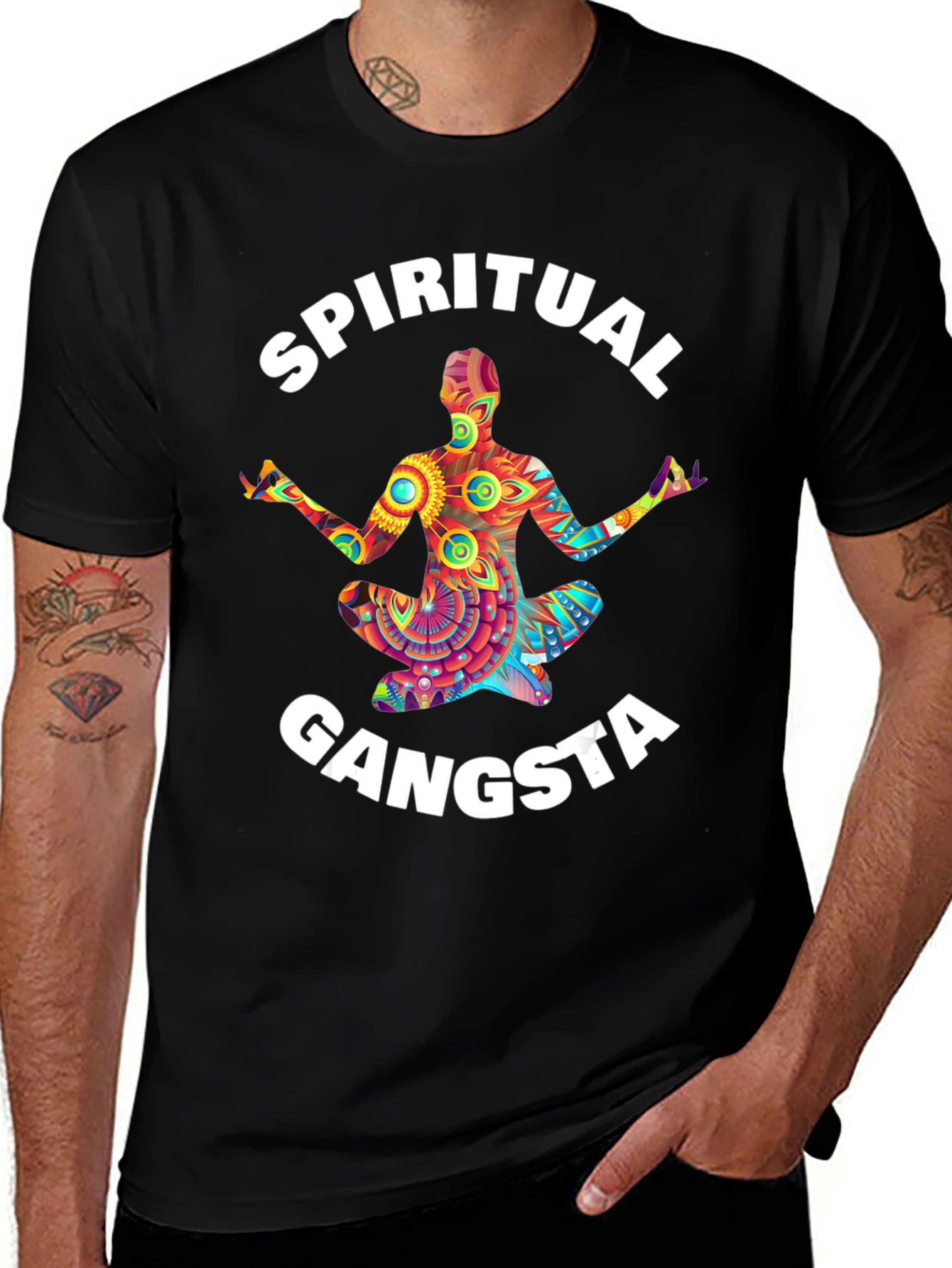 Spiritual Gangsta Graphic Tee - Mens Black T-Shirt