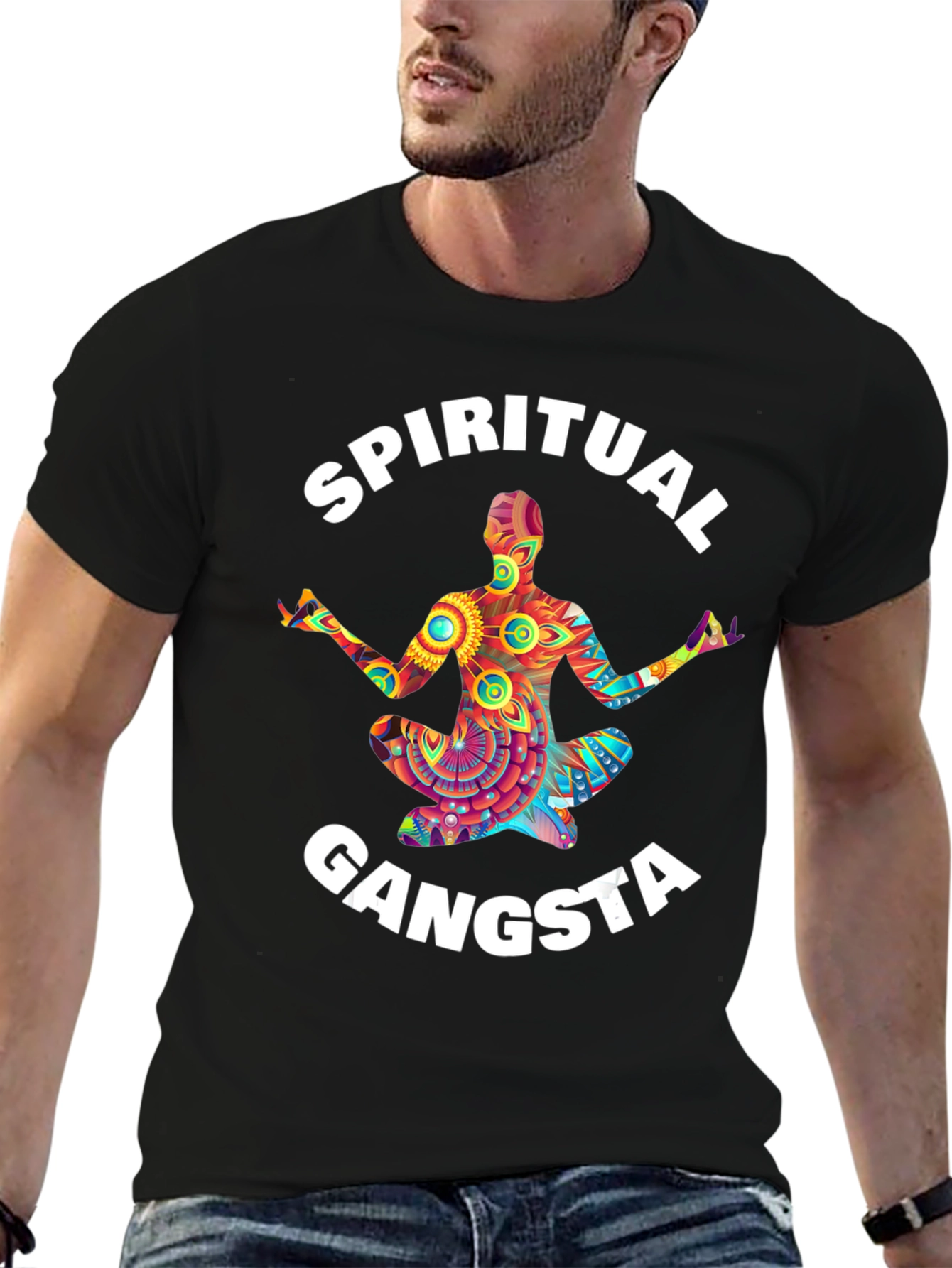 Spiritual Gangsta Graphic Tee - Mens Black T-Shirt