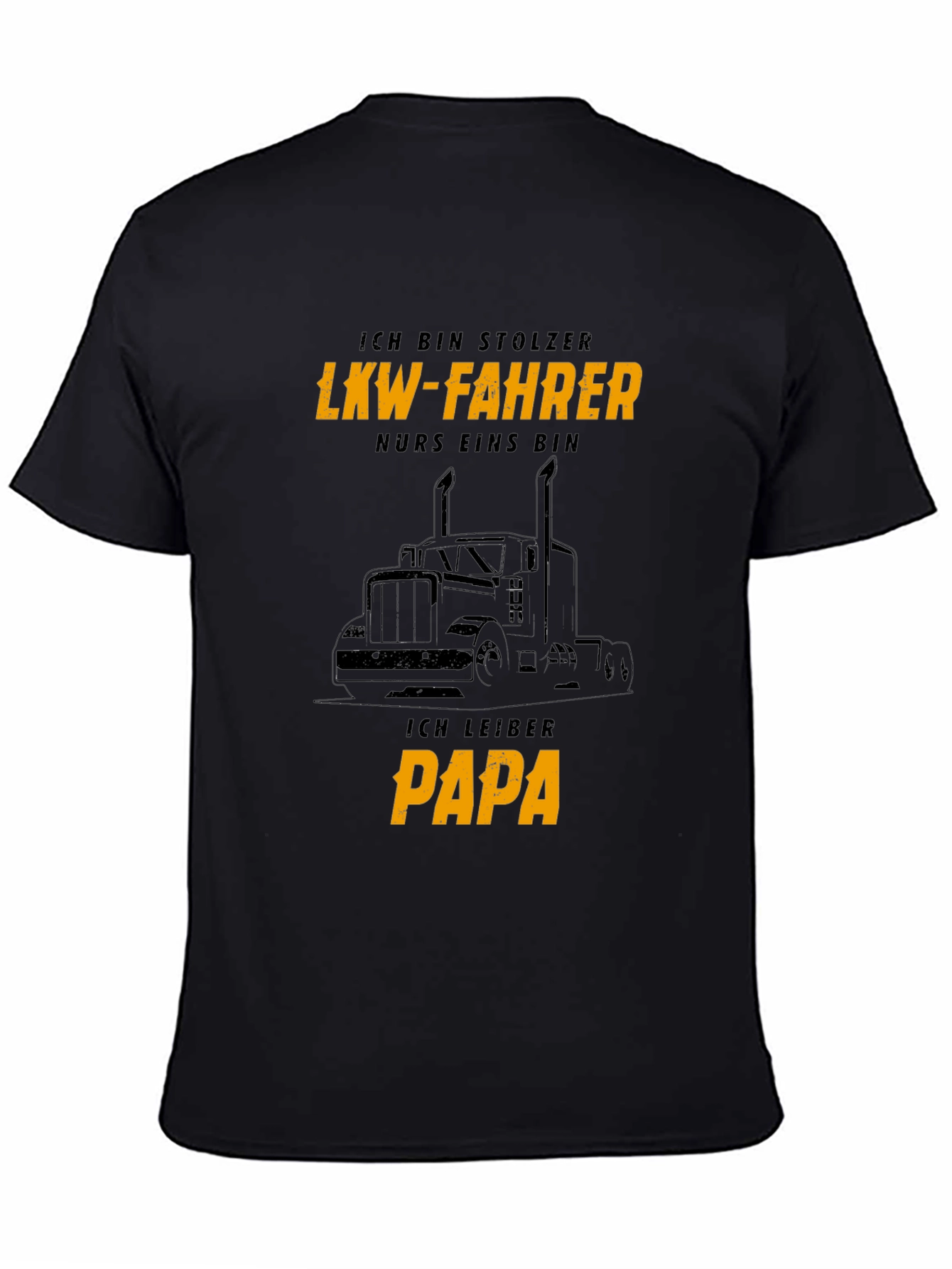 Proud LKW-Fahrer Papa Black T-Shirt