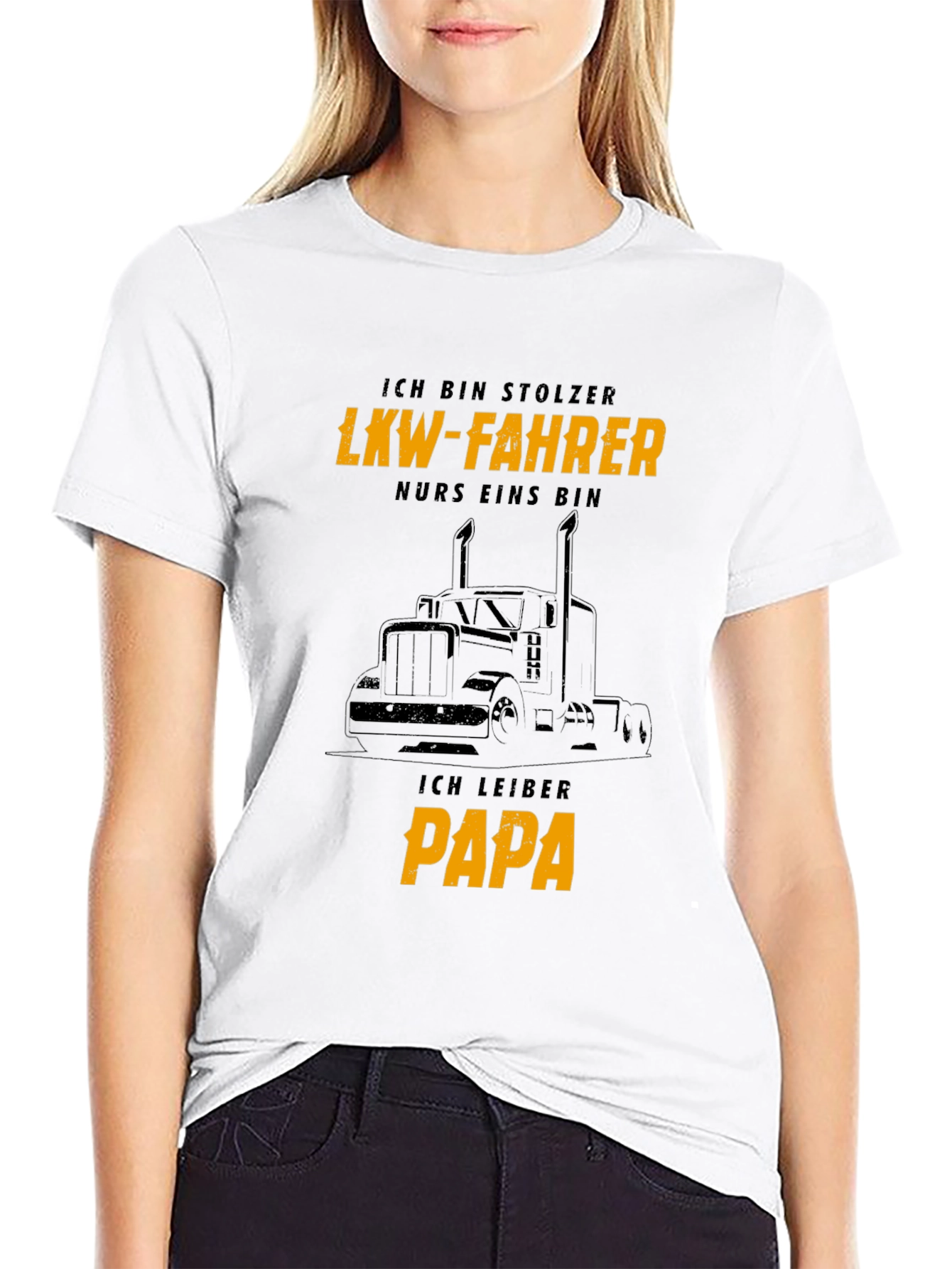 Proud LKW-Fahrer Papa Black T-Shirt