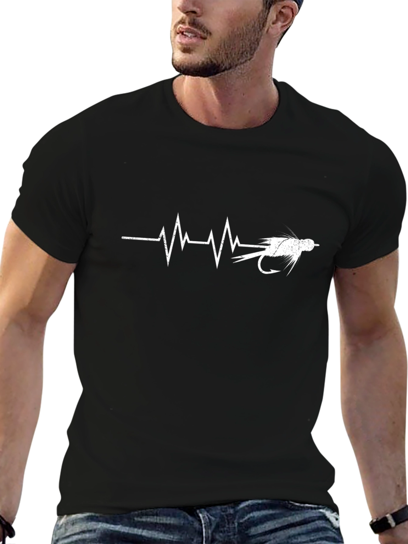 Fishing Fly Heartbeat T-Shirt - Anglers Passion