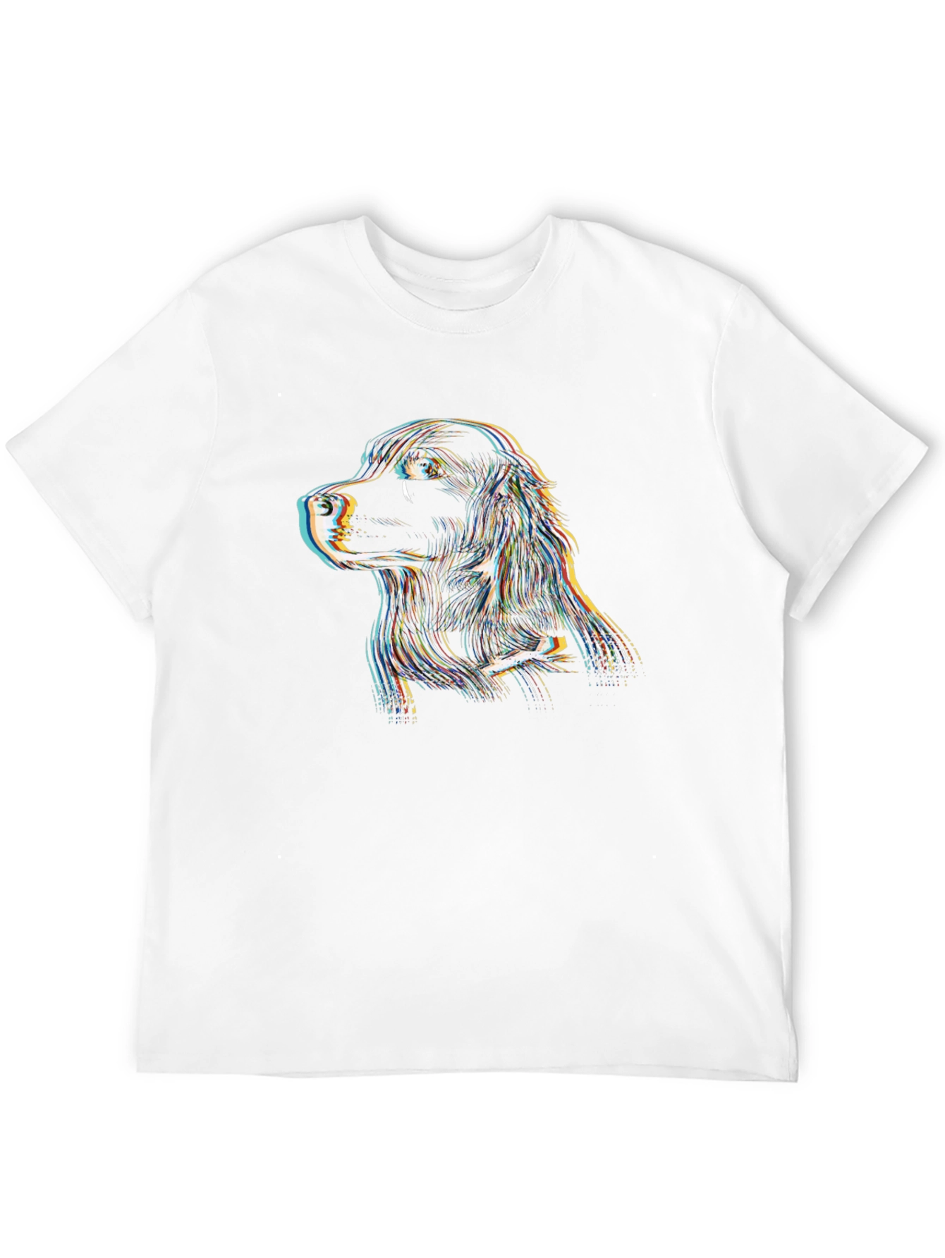 Dog Portrait Graphic Tee - Black