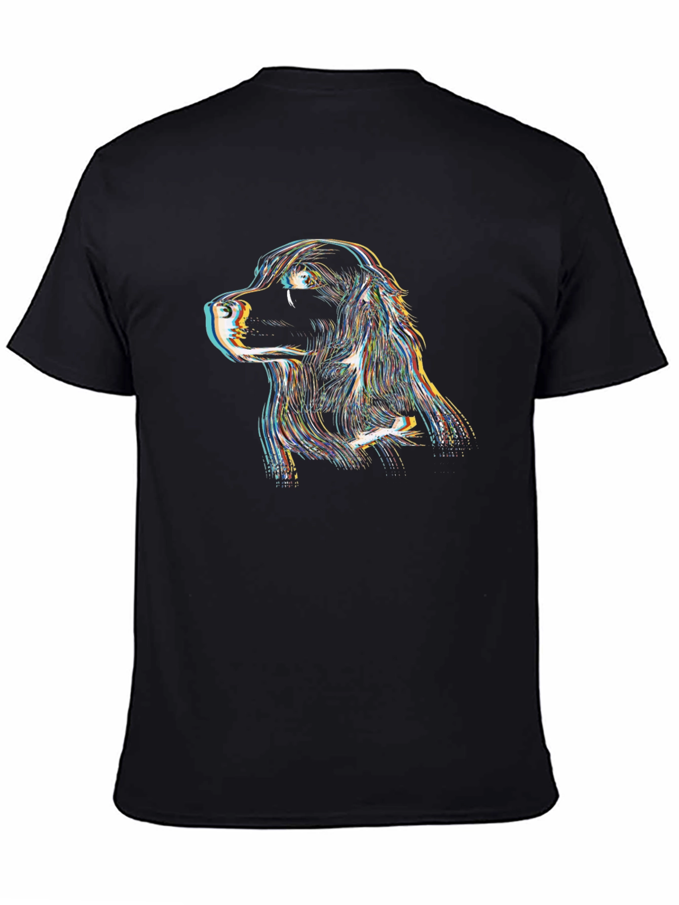 Dog Portrait Graphic Tee - Black