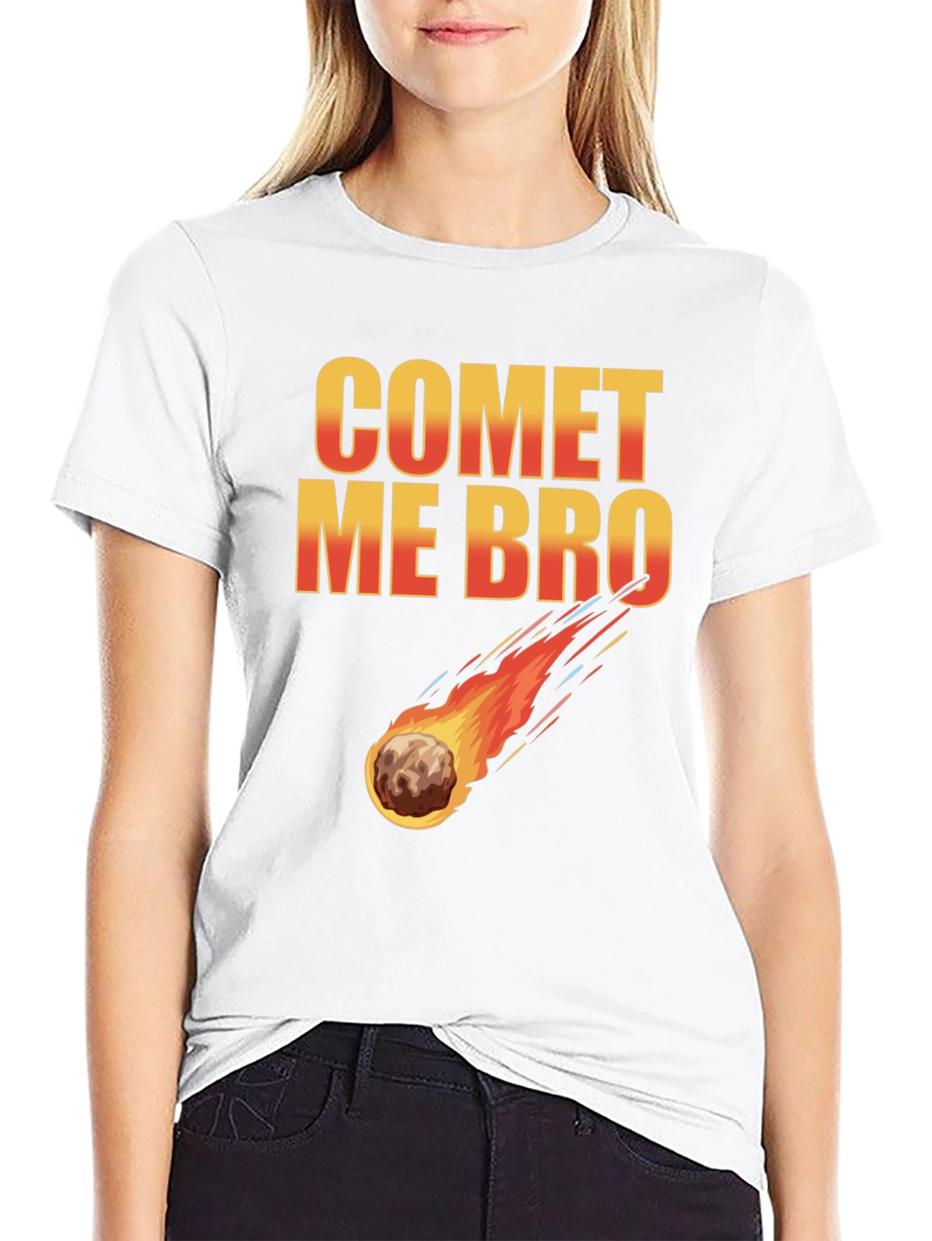 Comet Me Bro Black T-Shirt - Fun Graphic Tee