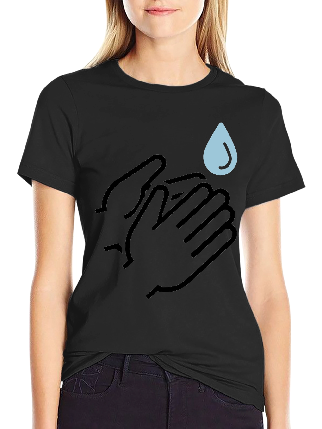 Wash Your Hands Black Tee
