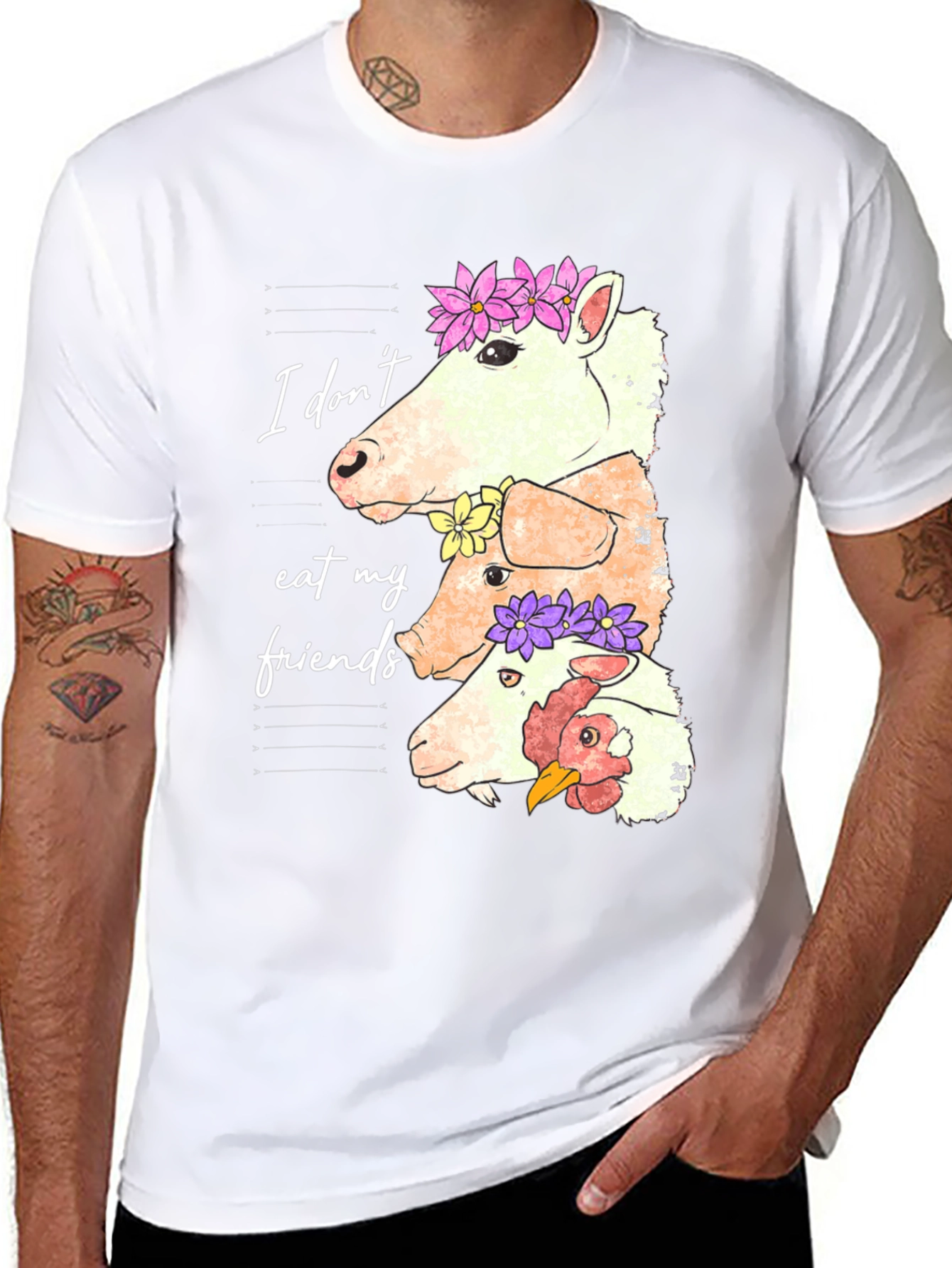 Vegan T-Shirt: I Dont Eat My Friends Tee