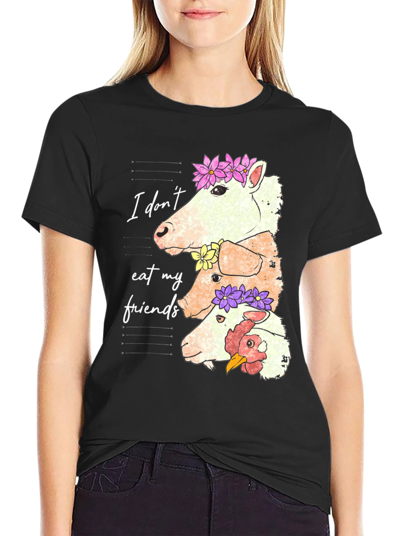 Vegan T-Shirt: I Dont Eat My Friends Tee