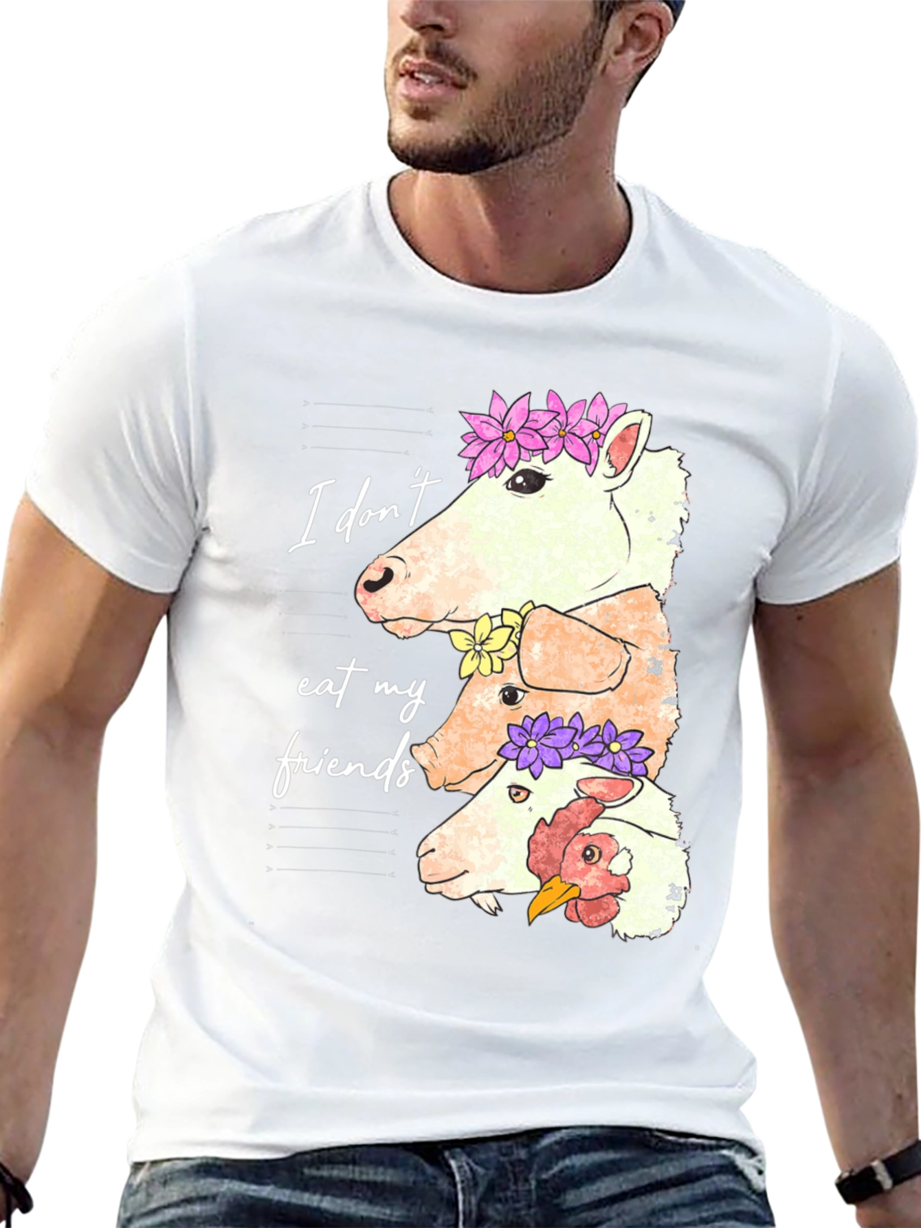 Vegan T-Shirt: I Dont Eat My Friends Tee