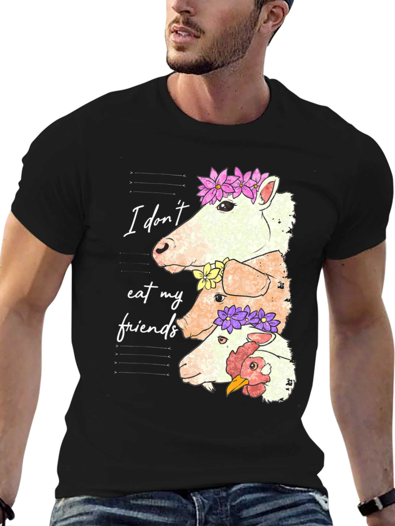 Vegan T-Shirt: I Dont Eat My Friends Tee
