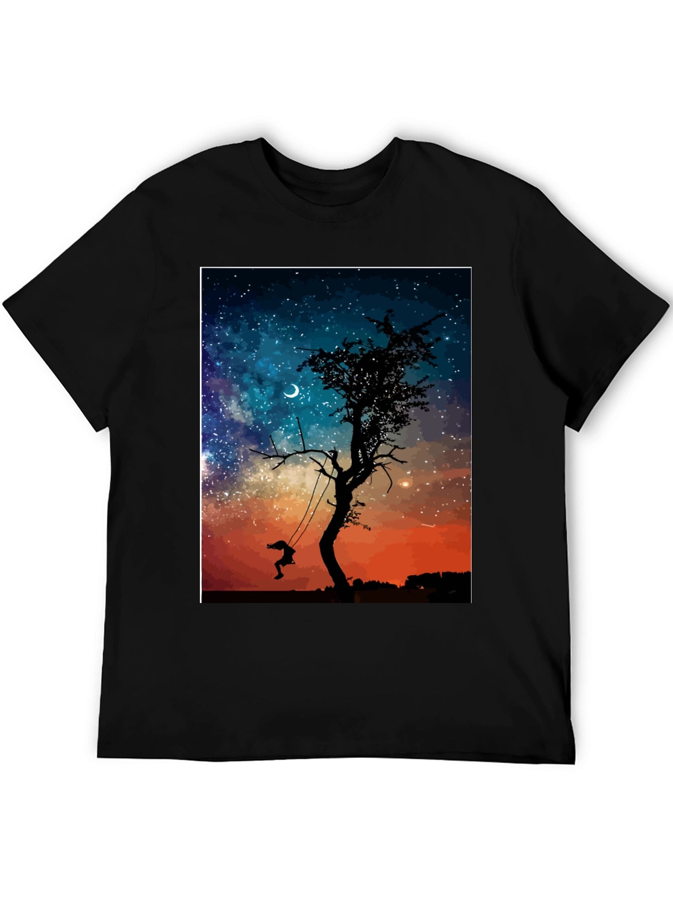 Dreamy Night Tree Swing Graphic Tee