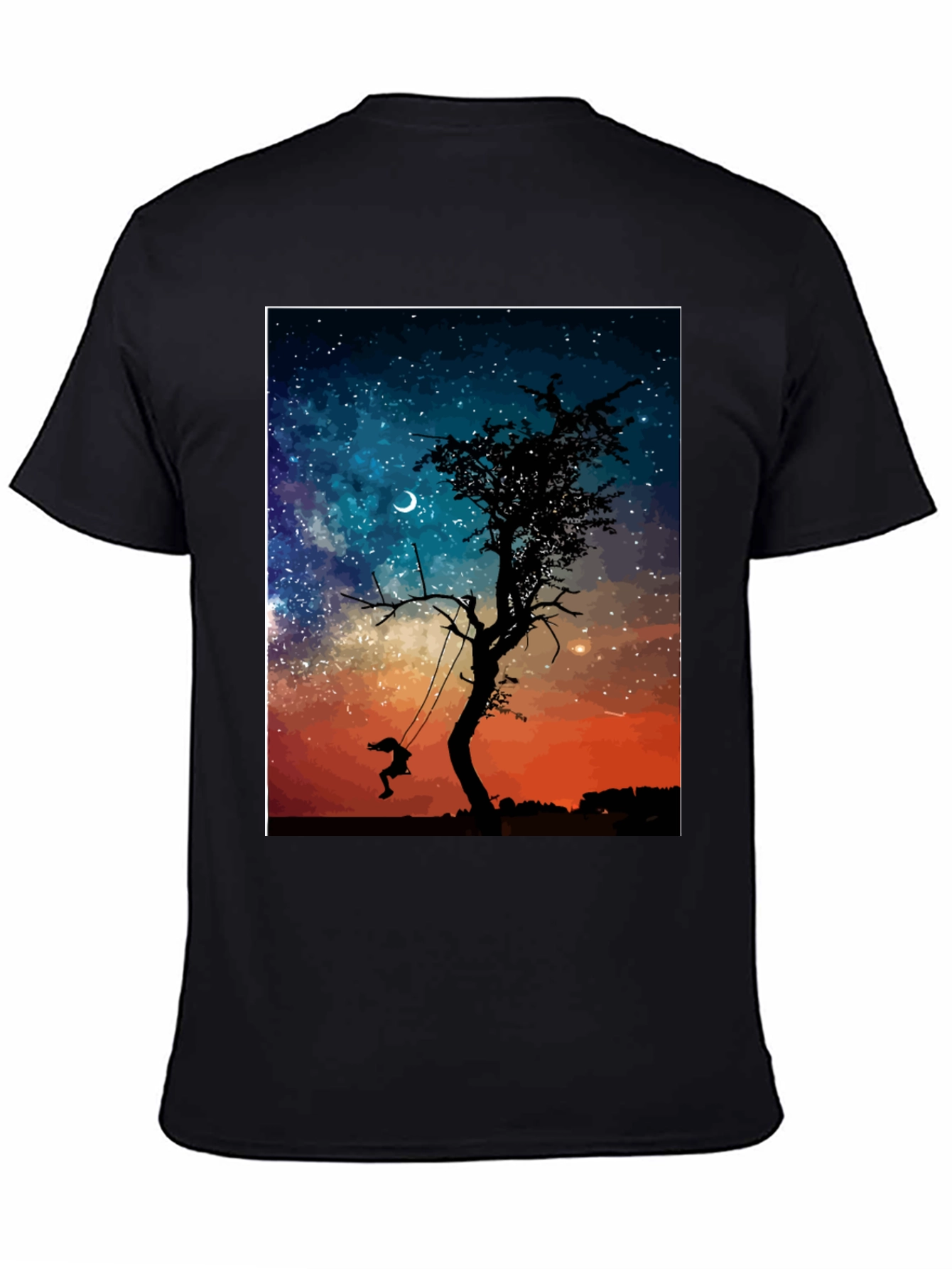 Dreamy Night Tree Swing Graphic Tee