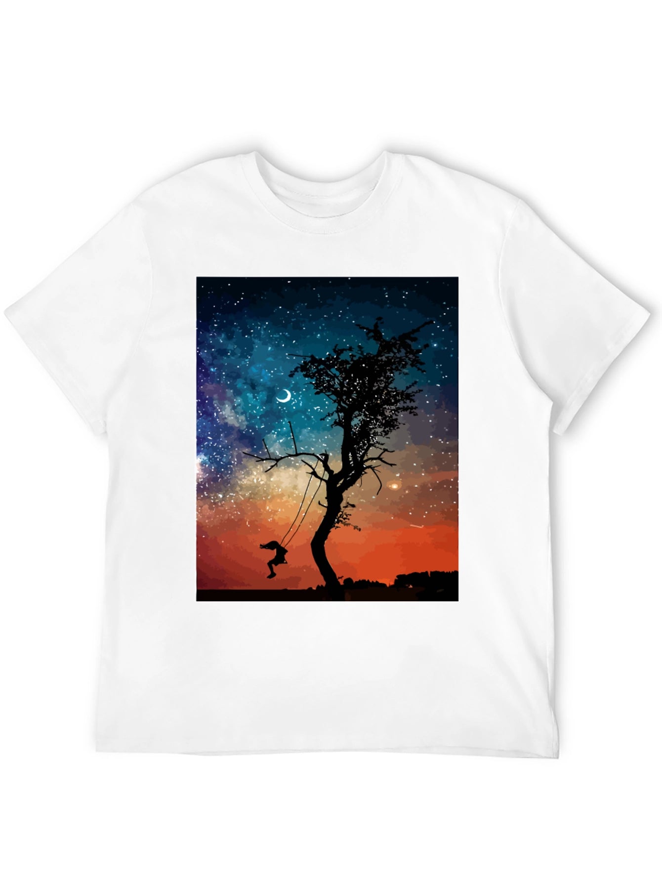 Dreamy Night Tree Swing Graphic Tee