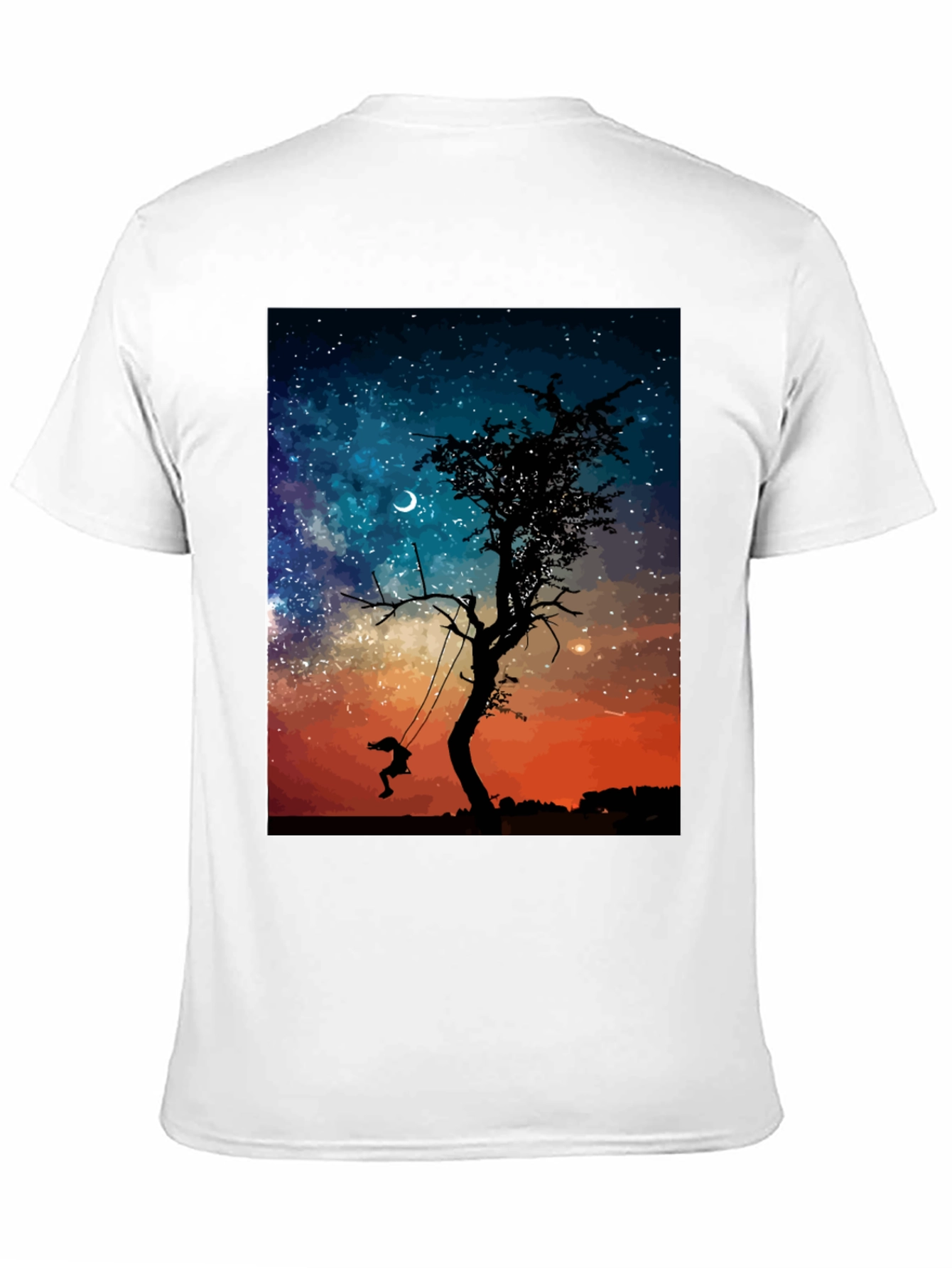 Dreamy Night Tree Swing Graphic Tee