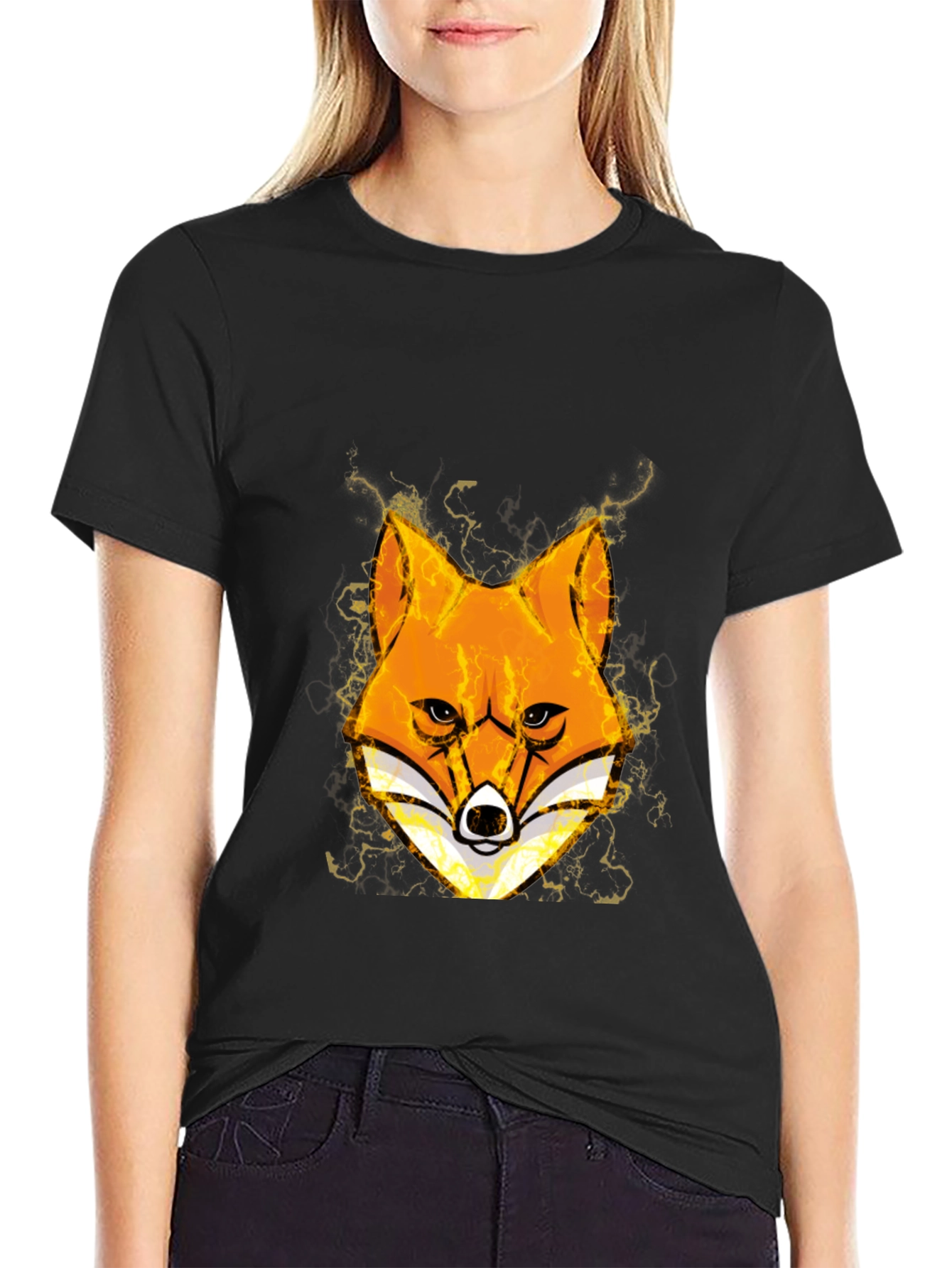 Fox Head Graphic Black T-Shirt