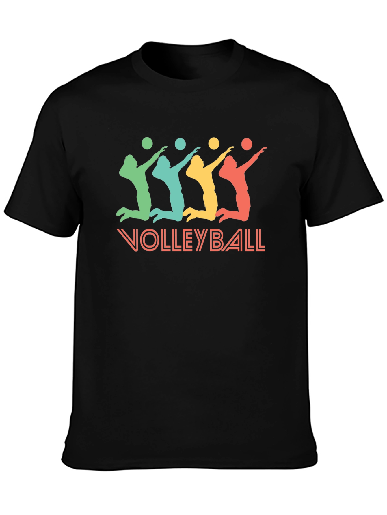 Volleyball Graphic T-Shirt - Black