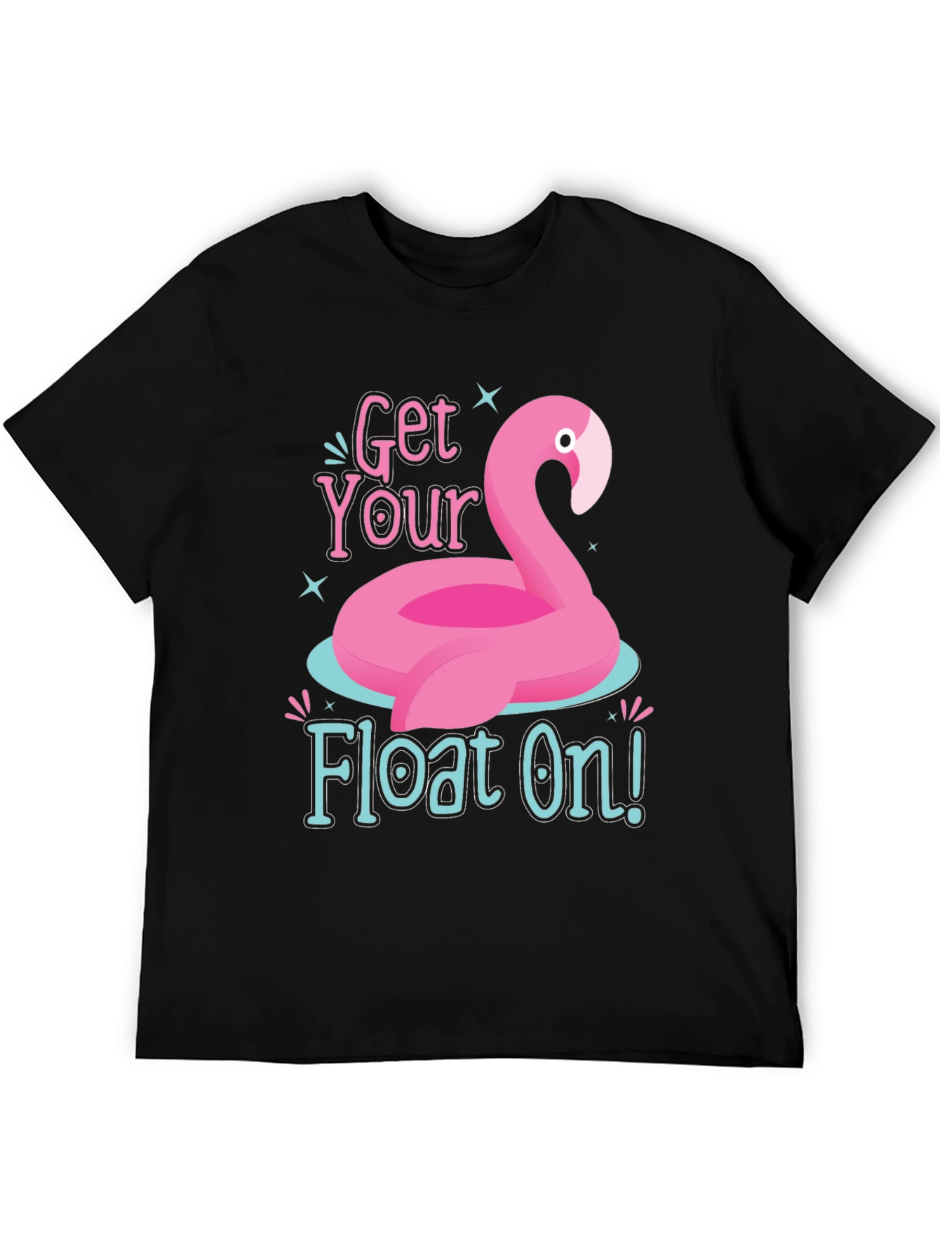 Funny Flamingo Float On Graphic T-Shirt