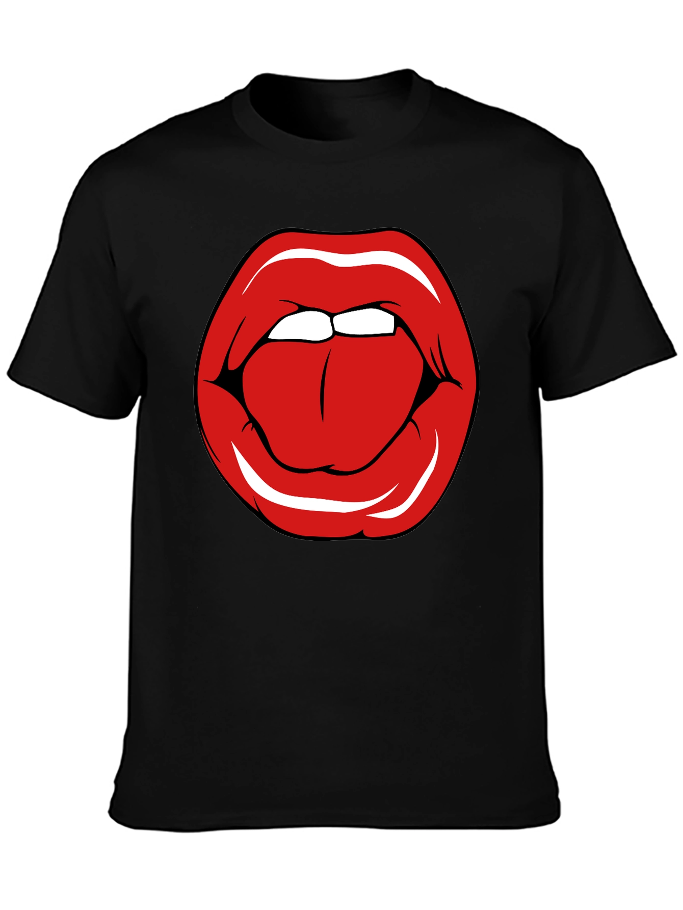 Bold Lip Graphic T-Shirt - Edgy Casual Wear