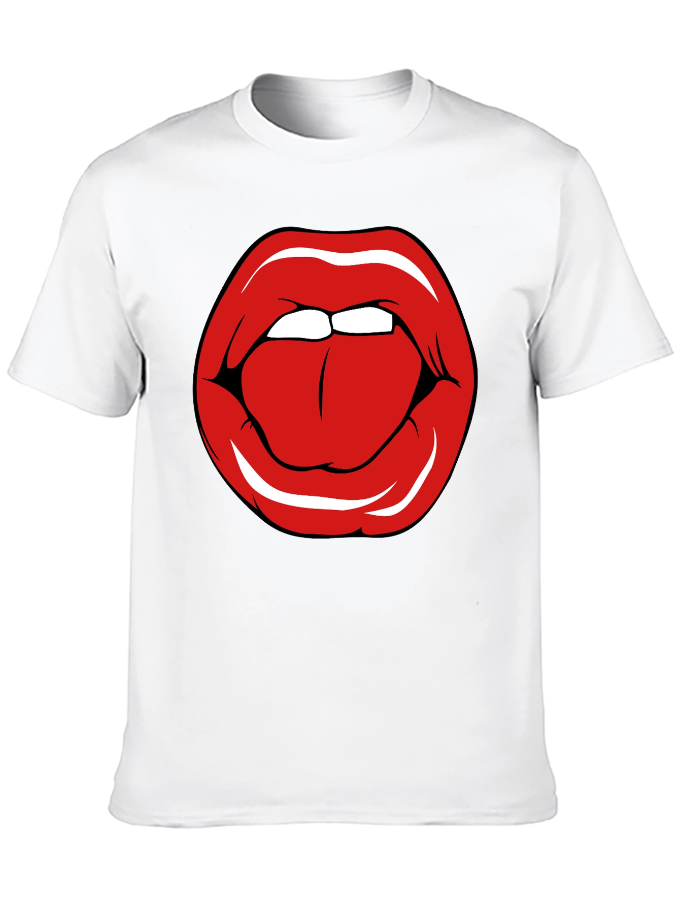 Bold Lip Graphic T-Shirt - Edgy Casual Wear