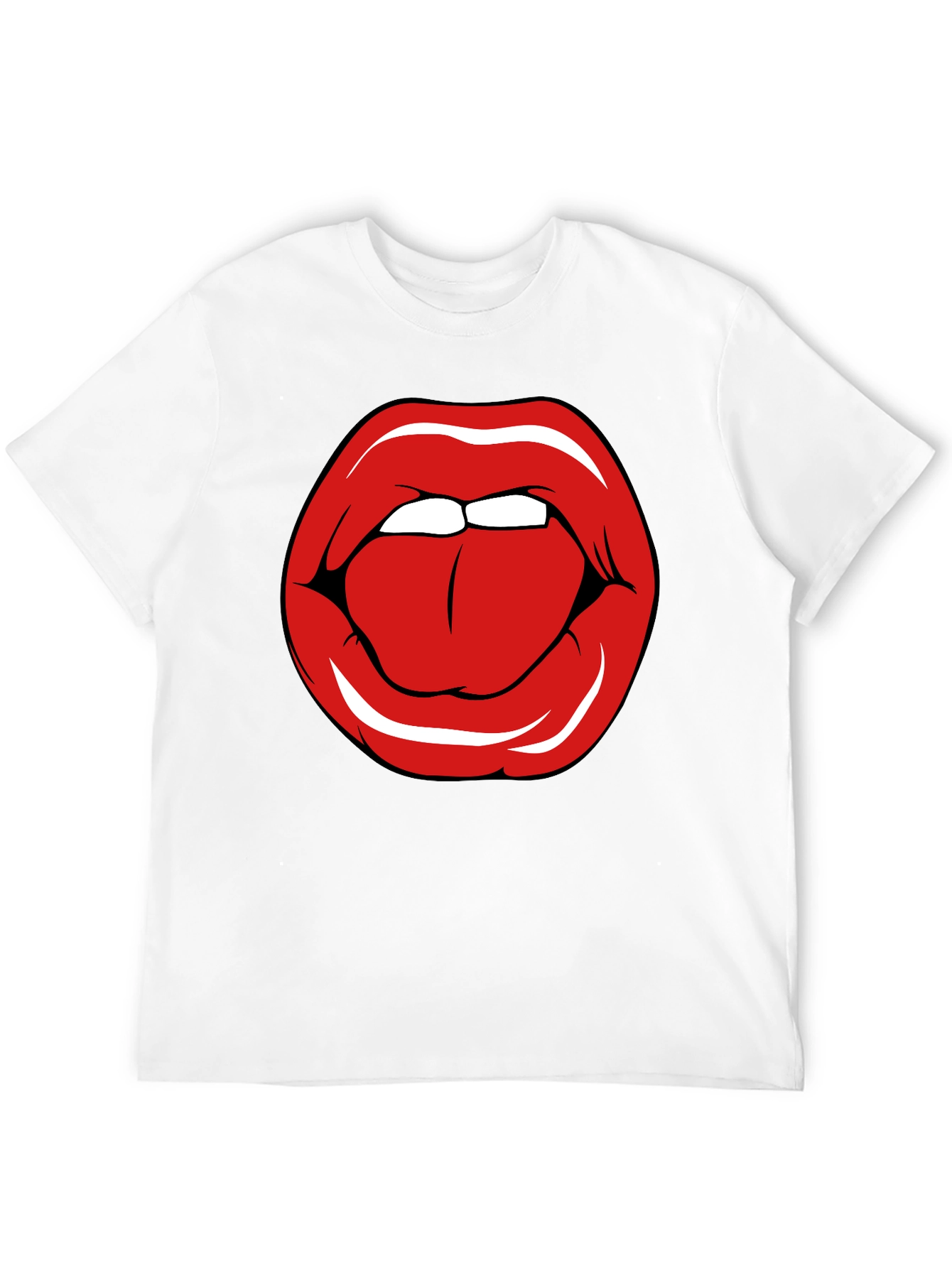 Bold Lip Graphic T-Shirt - Edgy Casual Wear