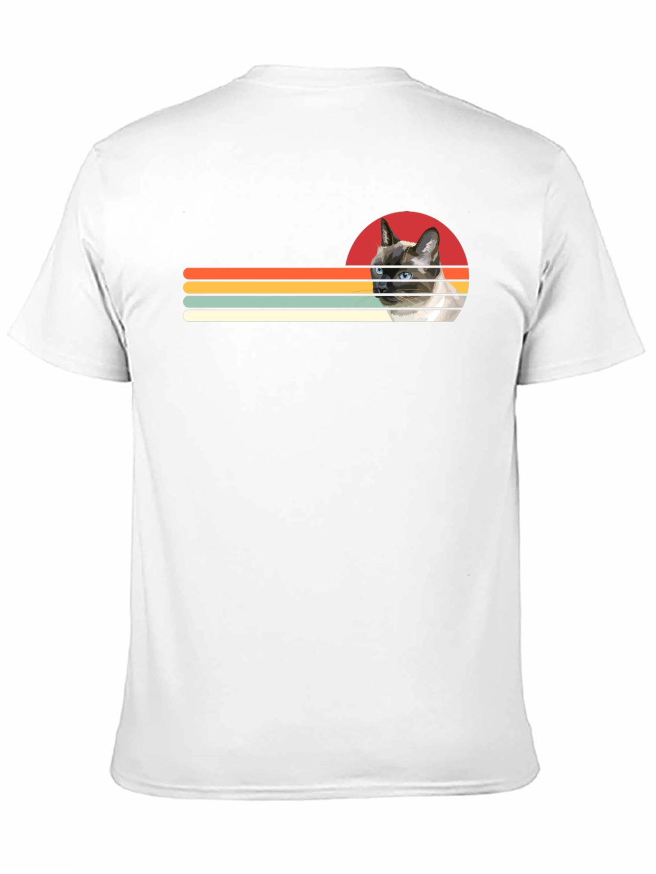 Retro Siamese Cat T-Shirt - Cool Graphic Tee
