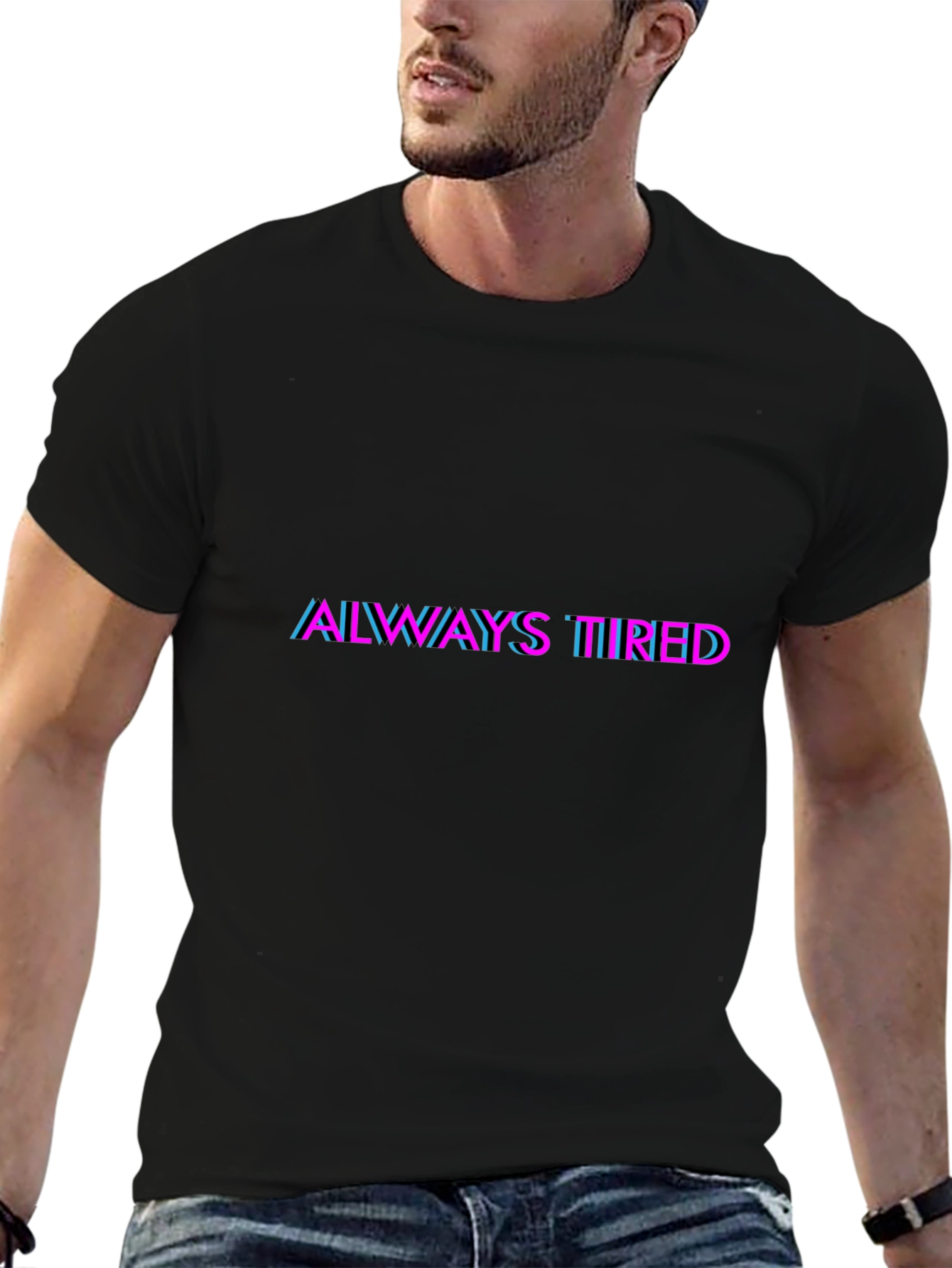 Always Tired Graphic Tee - Mens Black T-Shirt