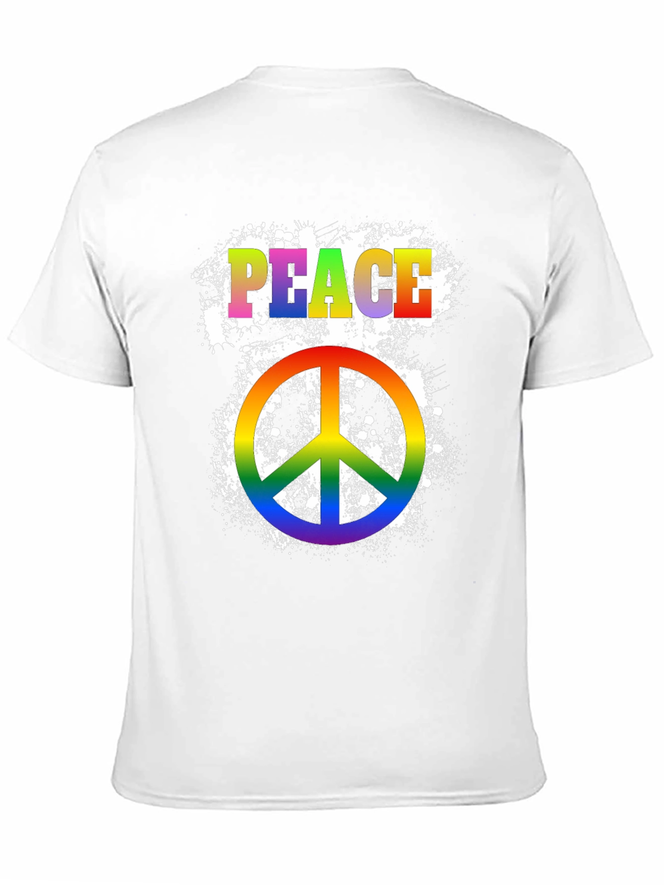 Peace Sign T-Shirt Rainbow Pride Hippie Graphic Tee