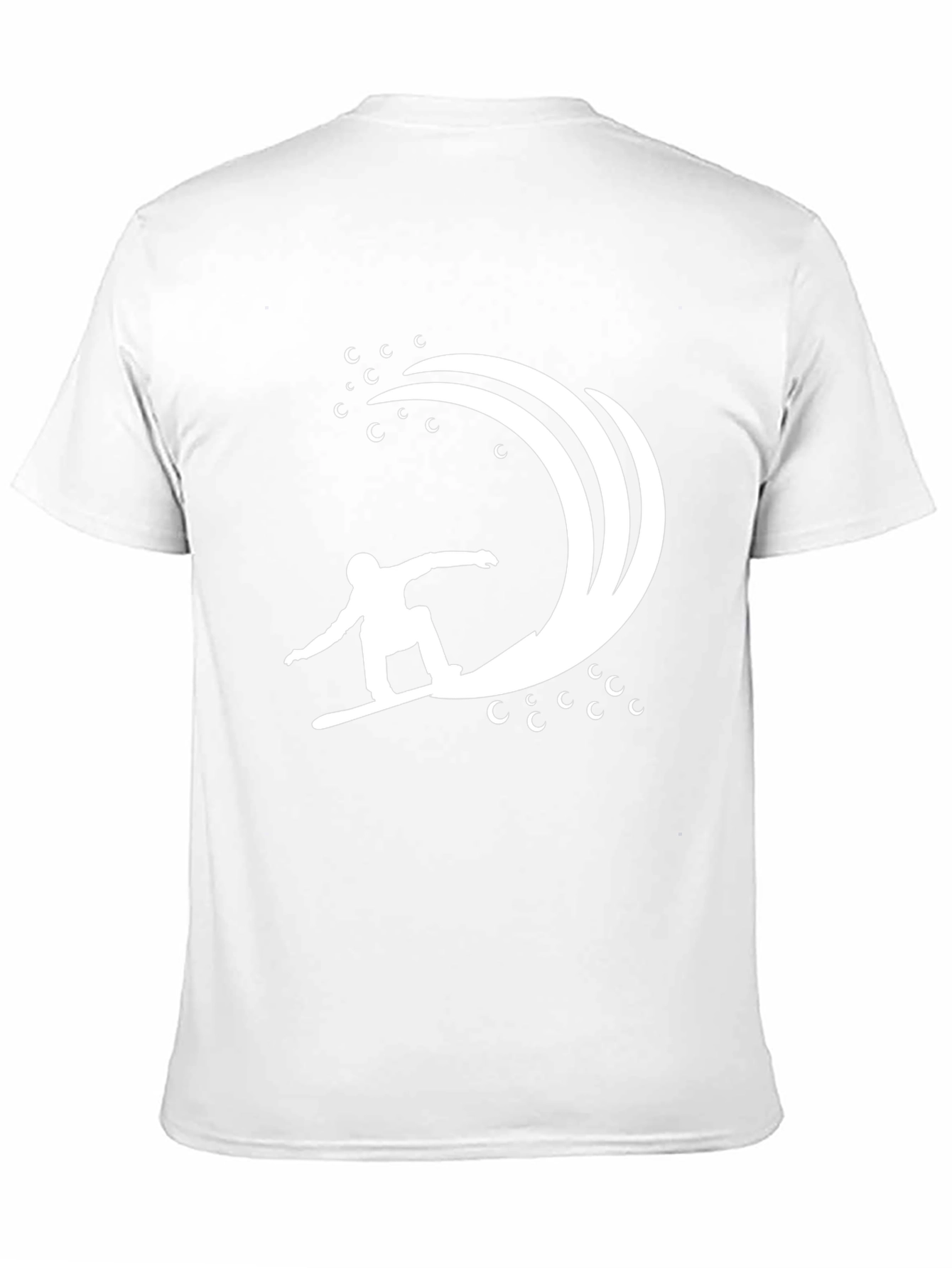 Snowboarder Wave Graphic Tee - Black Cotton Comfort