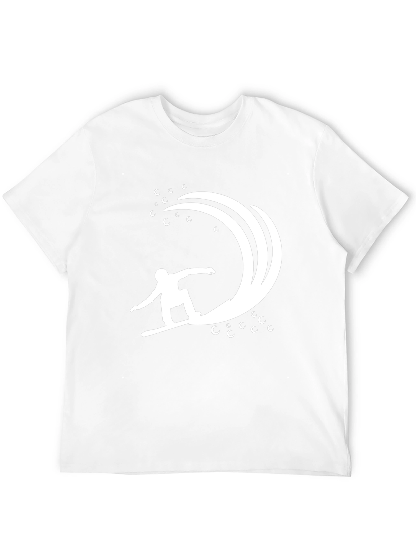Snowboarder Wave Graphic Tee - Black Cotton Comfort