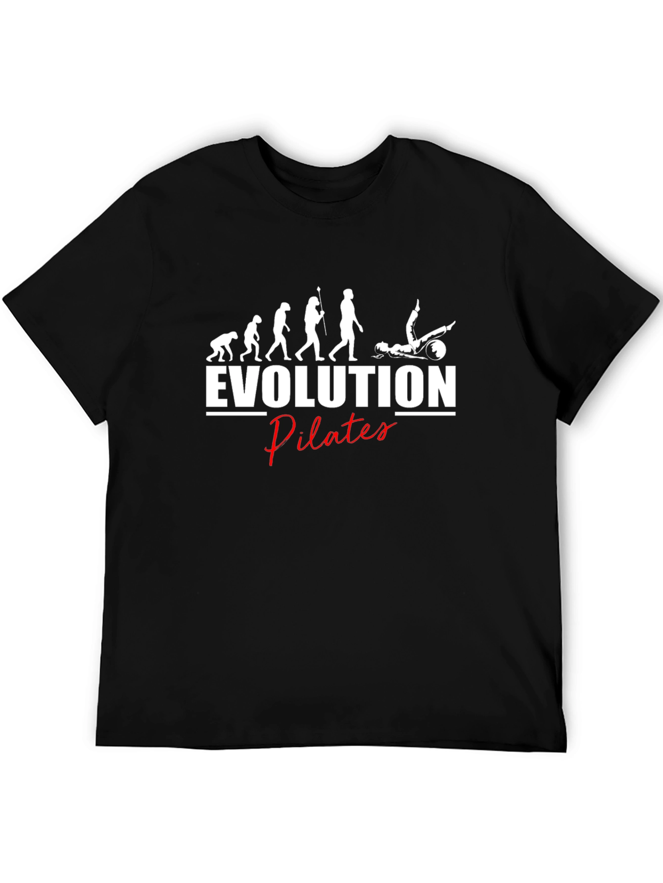 Evolution Pilates Graphic Tee - Black Cotton T-Shirt