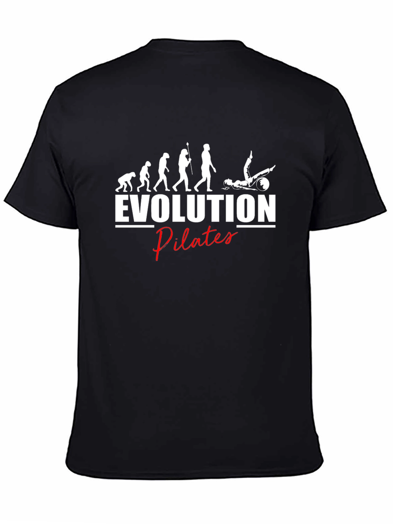 Evolution Pilates Graphic Tee - Black Cotton T-Shirt