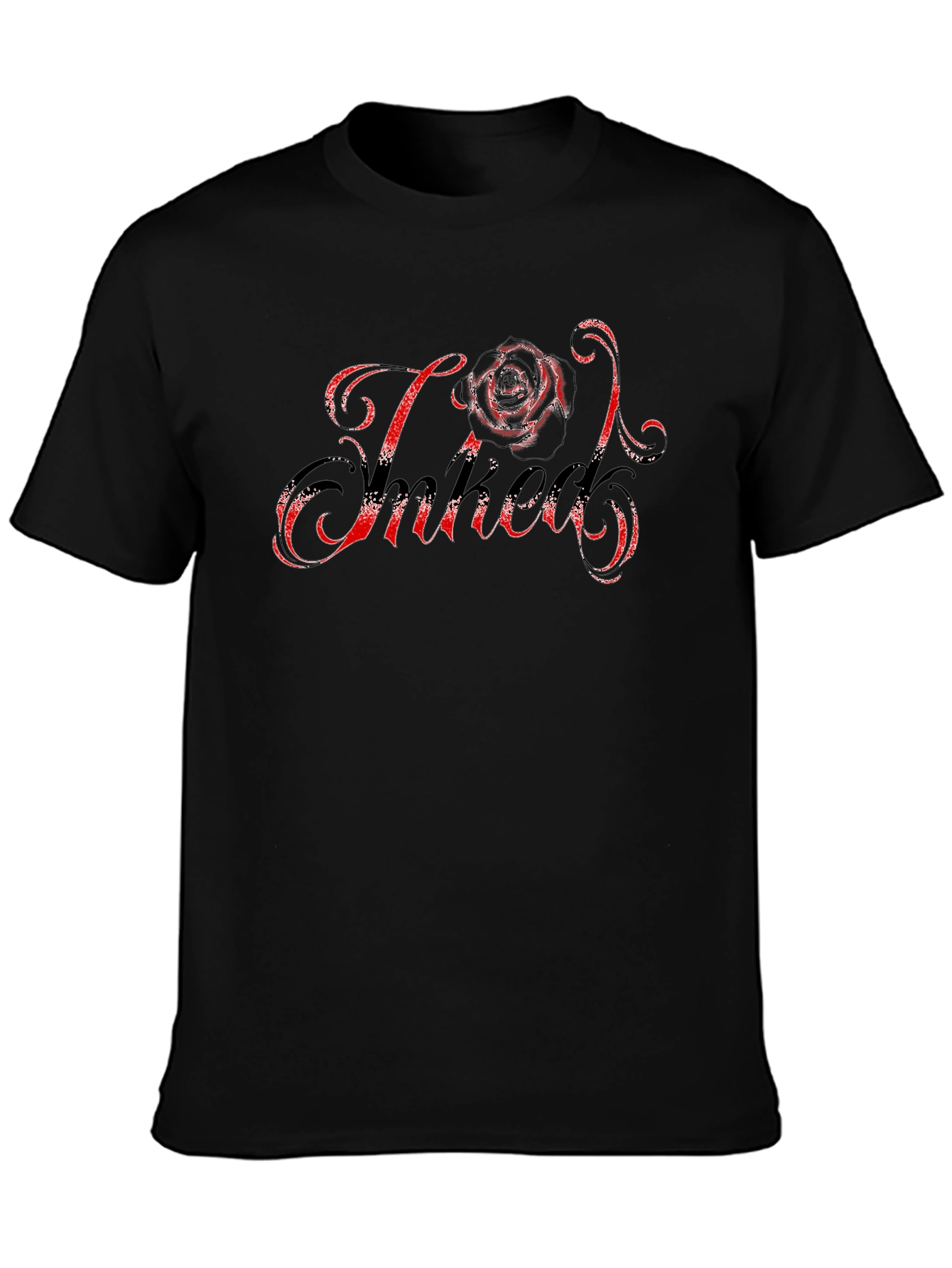 Rose Inked Black T-Shirt