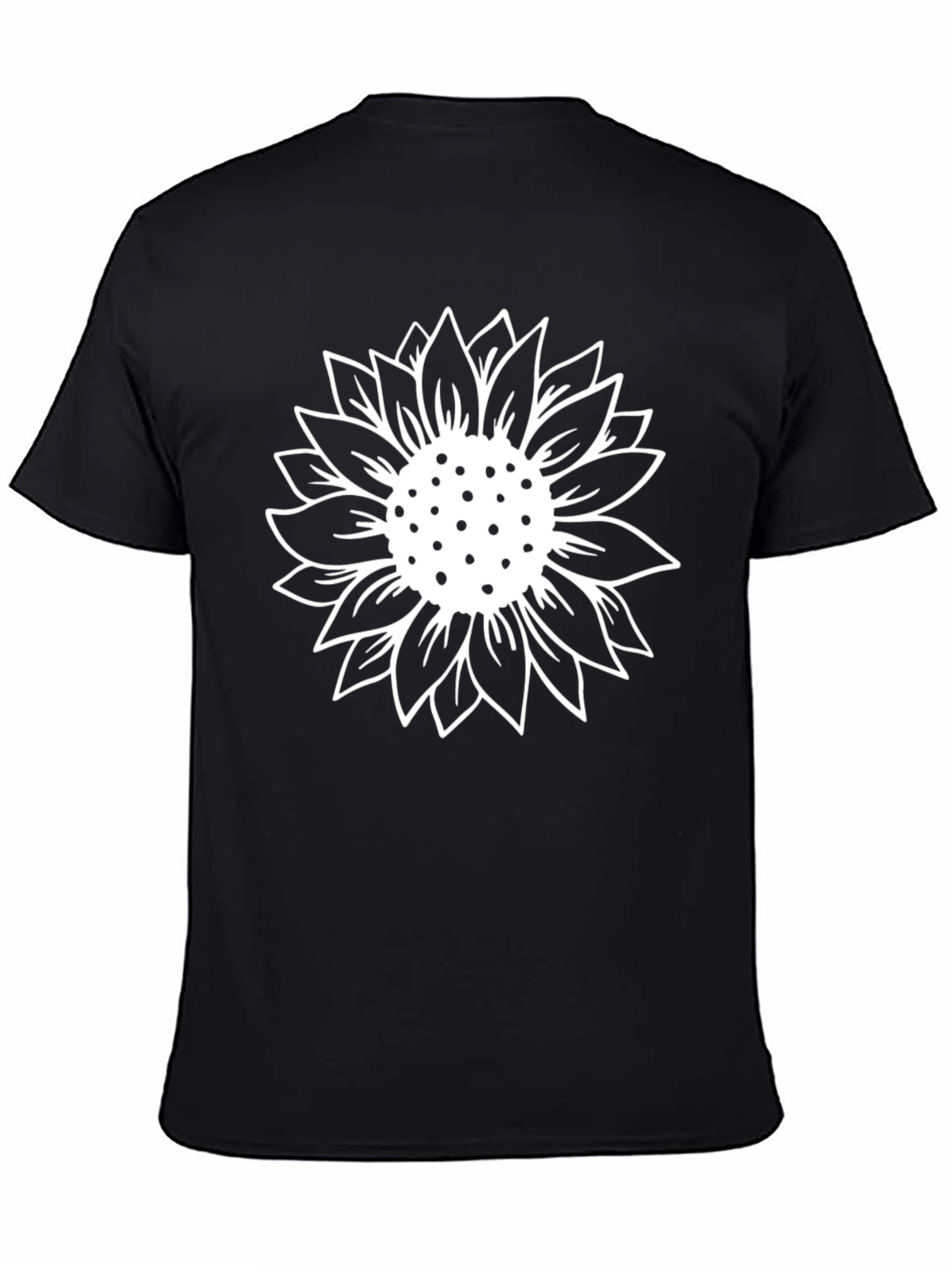 Sunflower Graphic Tee - Black Cotton Blend