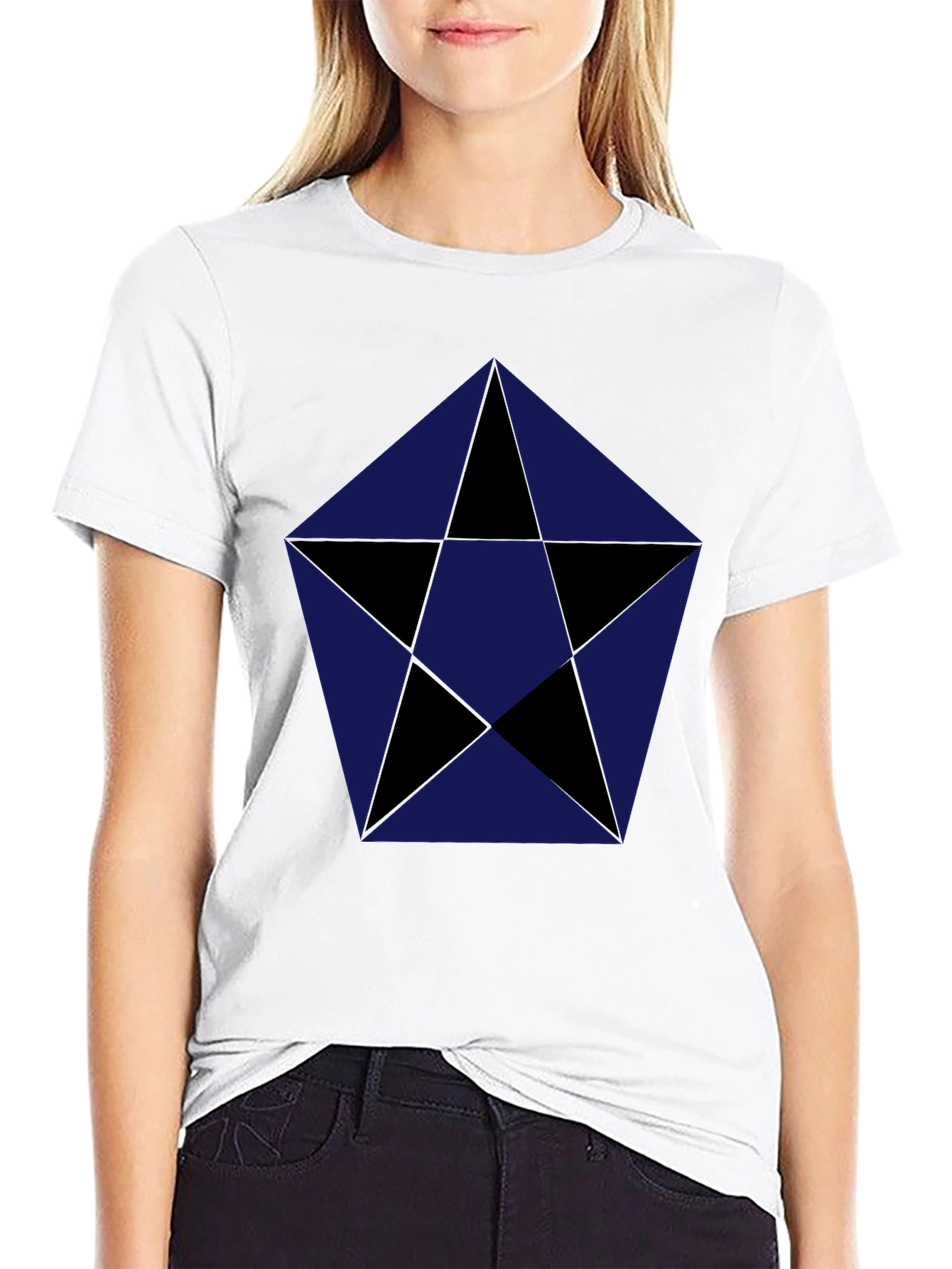 Geometric Star T-Shirt - Modern Design Tee