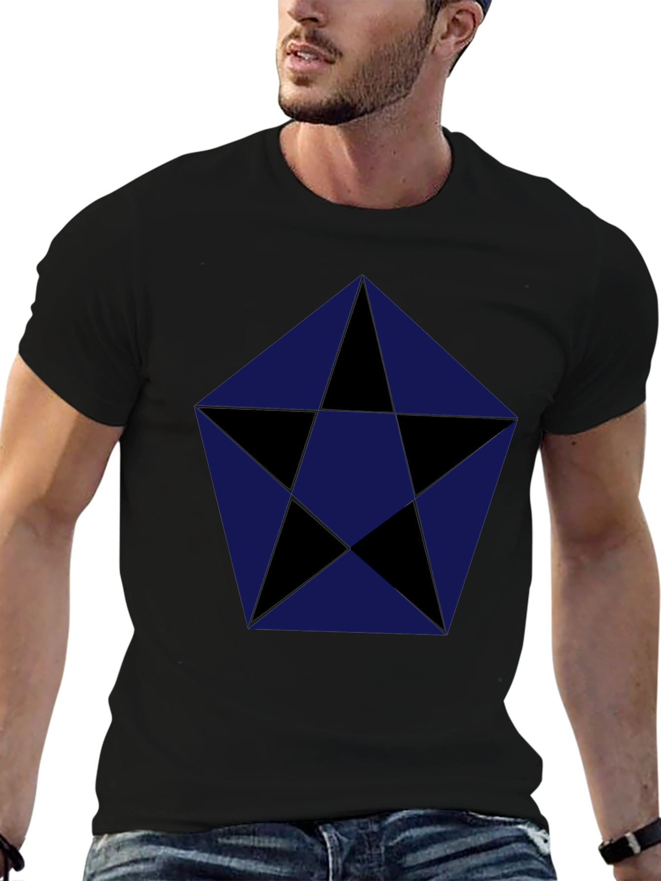 Geometric Star T-Shirt - Modern Design Tee