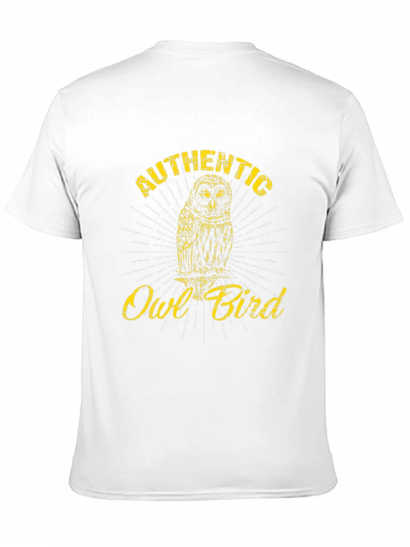 Authentic Owl Bird Graphic Tee - Black