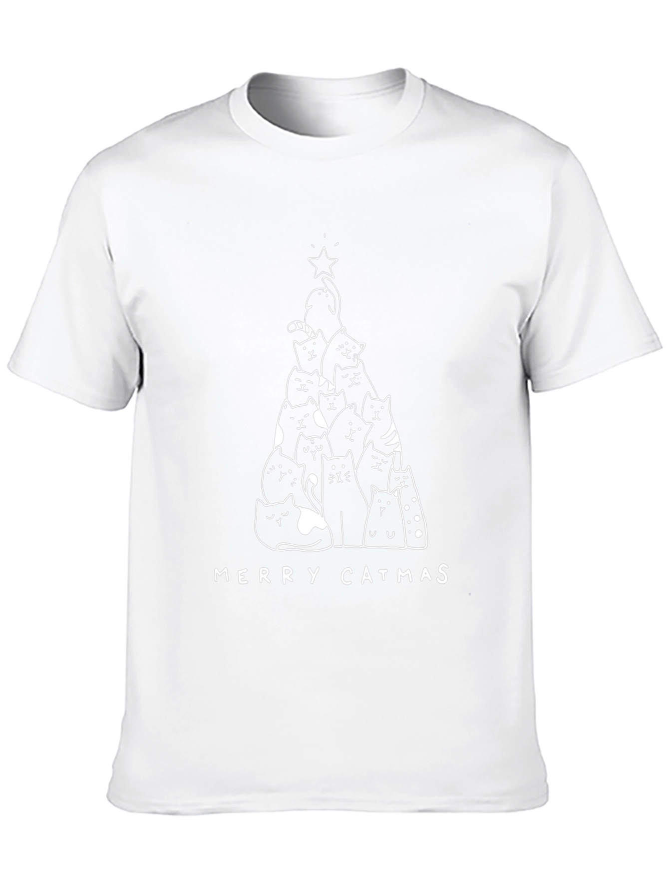 Merry Catmas T-Shirt - Black