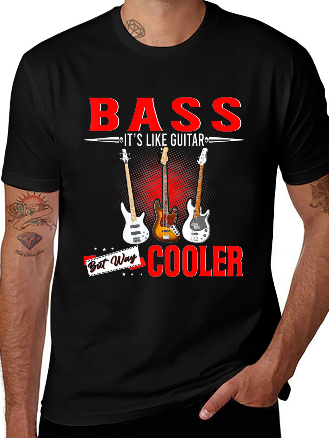 Bass is Cooler Than Guitar T-Shirt