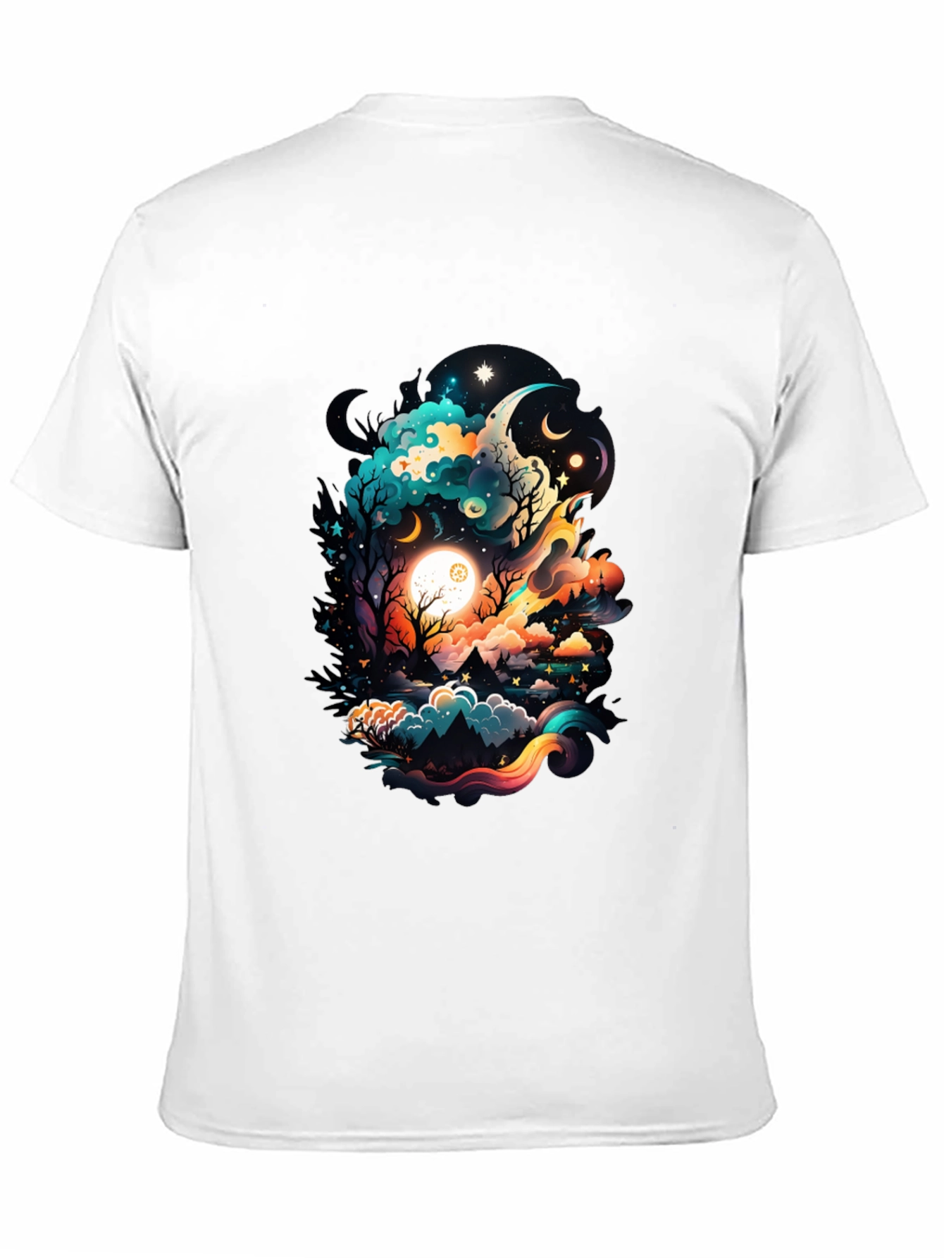 Cosmic Dreamscape Graphic Tee - Black