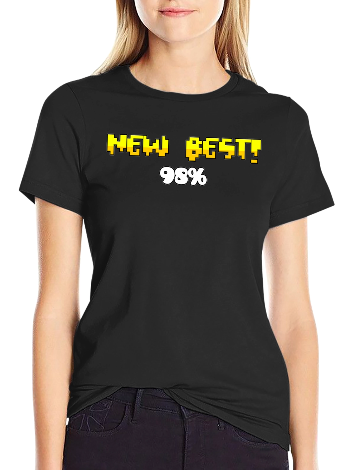 Pixel Perfect New Best! 98% Black T-Shirt