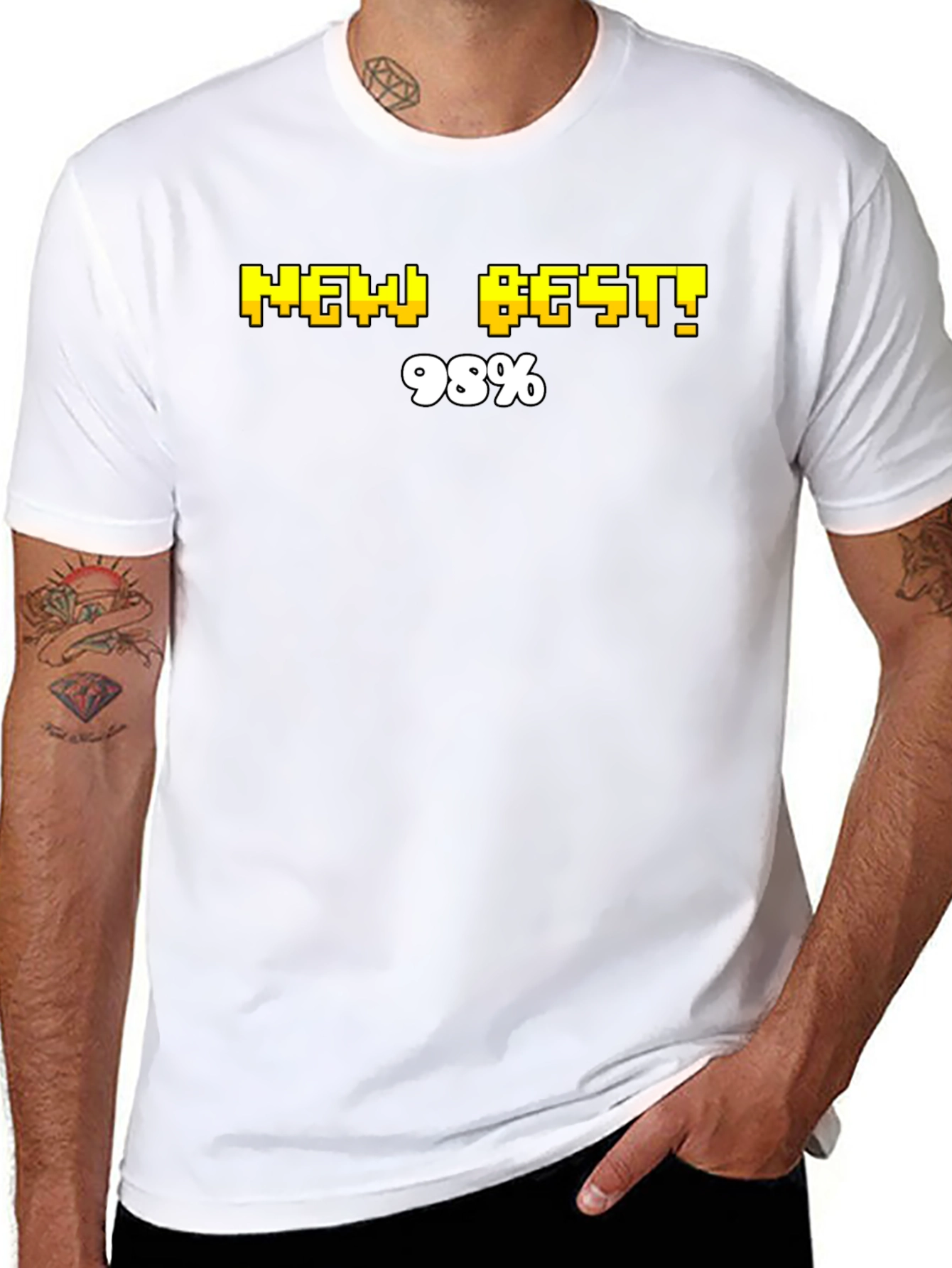 Pixel Perfect New Best! 98% Black T-Shirt